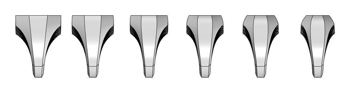 Signet rings set OCTAGON top 3D print model_9