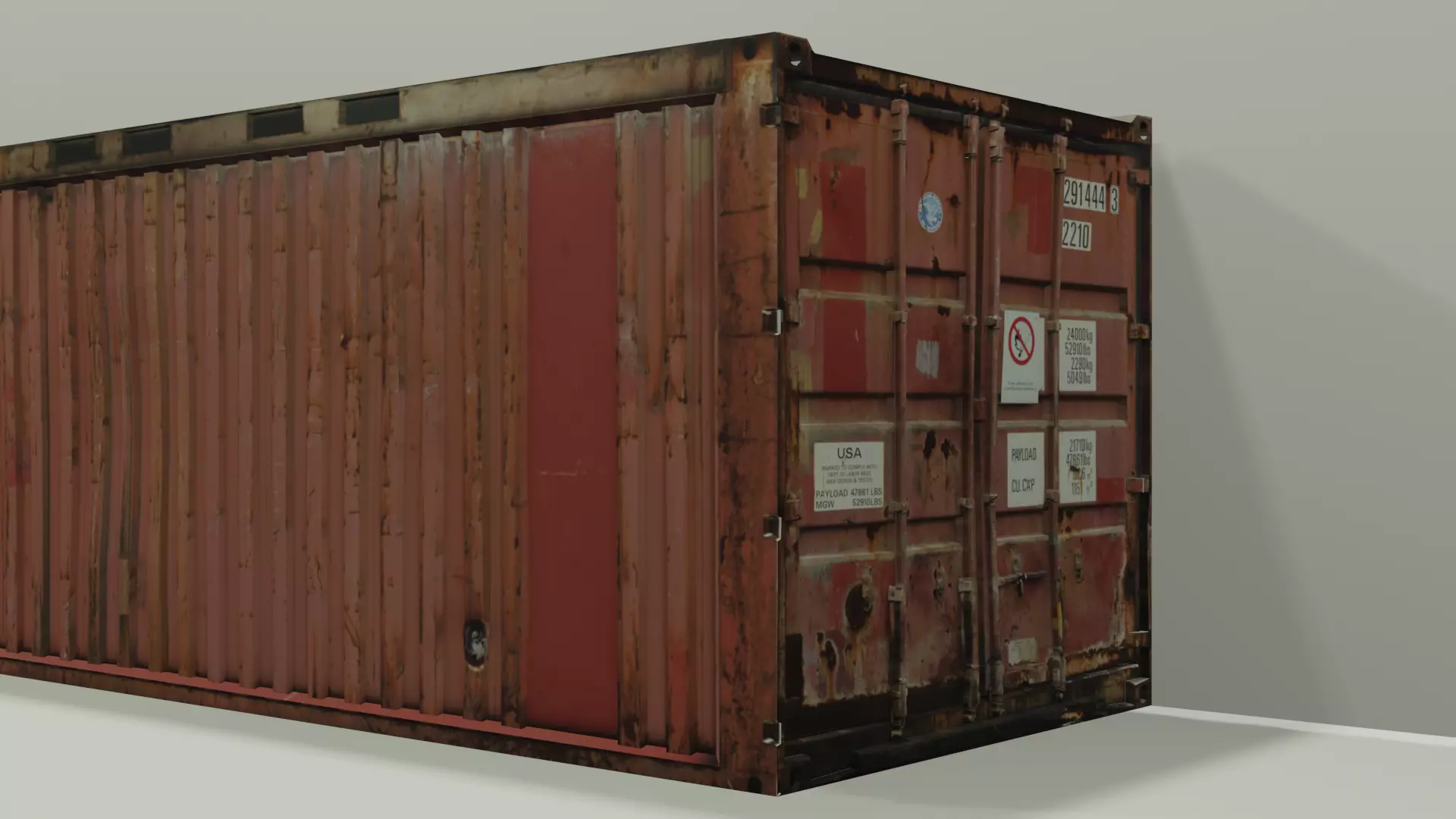 Conteiner for background Free 3D model_0