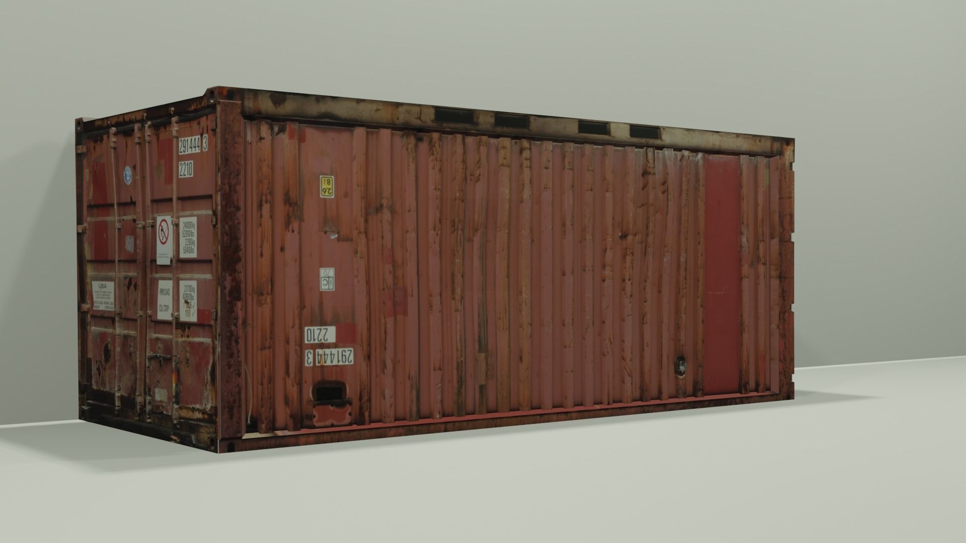 Conteiner for background Free 3D model_1