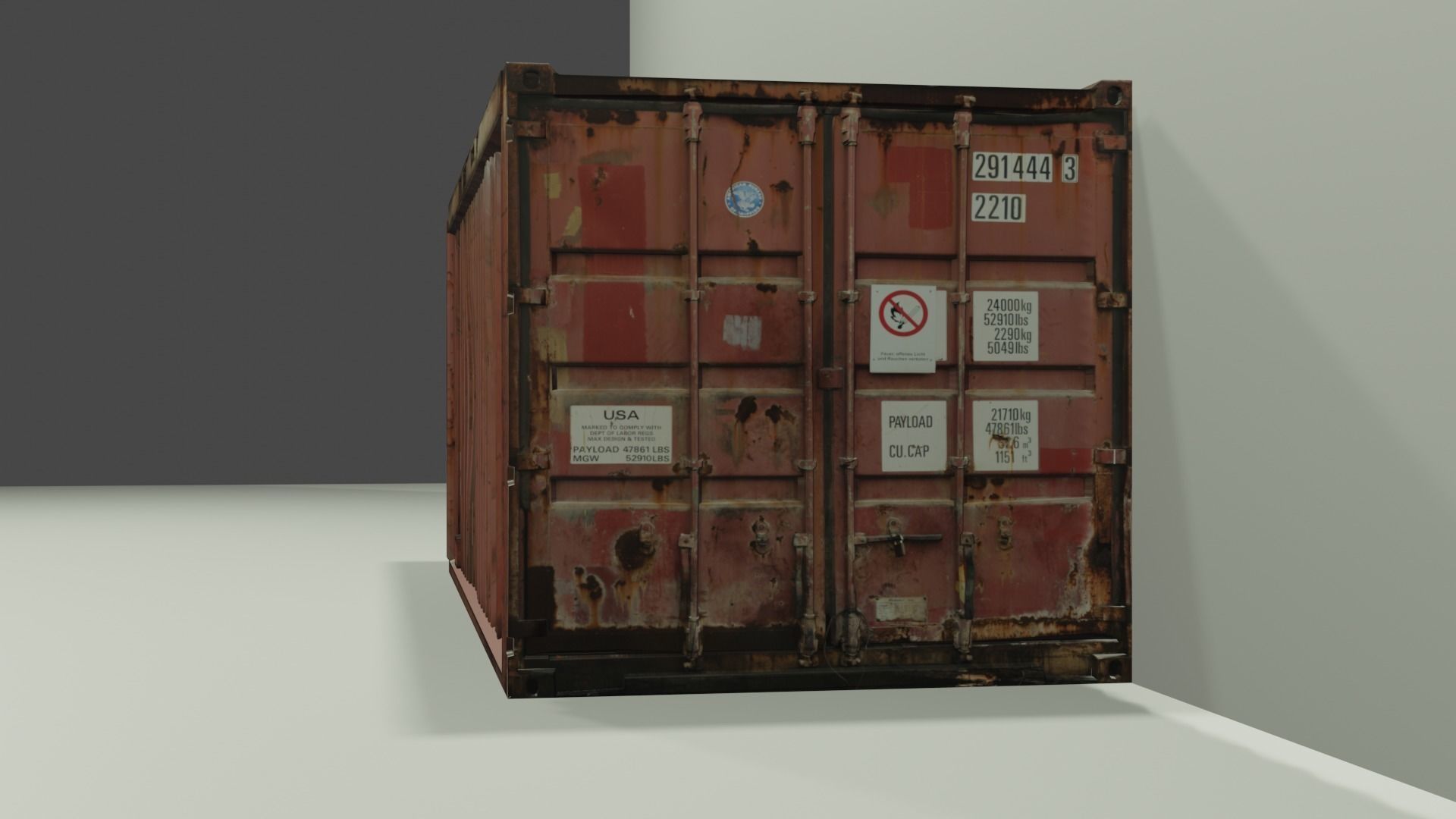 Conteiner for background Free 3D model_3