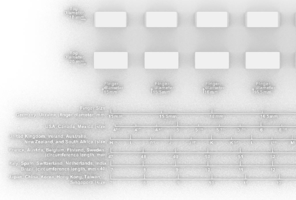 Signet rings set RECTANGLE top 3D print model_2