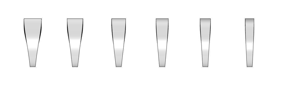 Signet rings set RECTANGLE top 3D print model_13