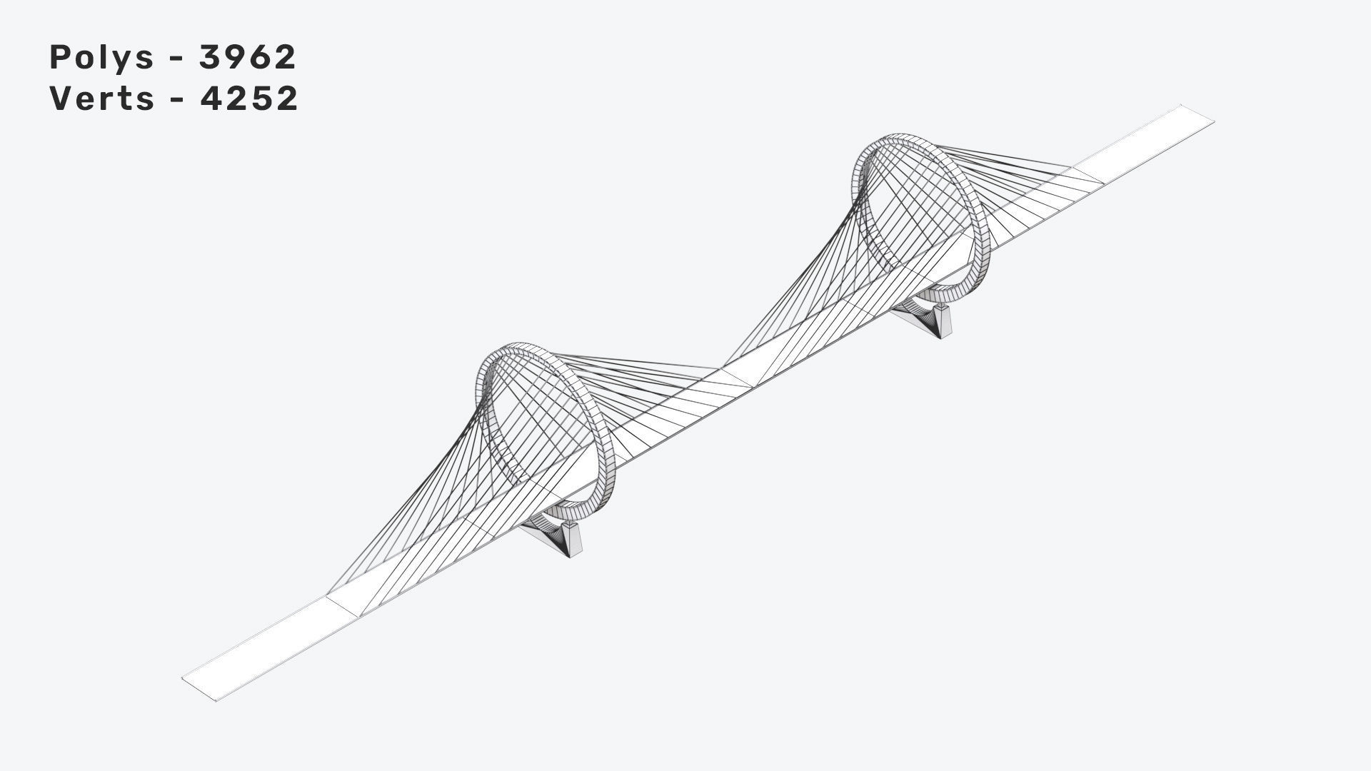 Neon Bridges Low-poly 3D model_36