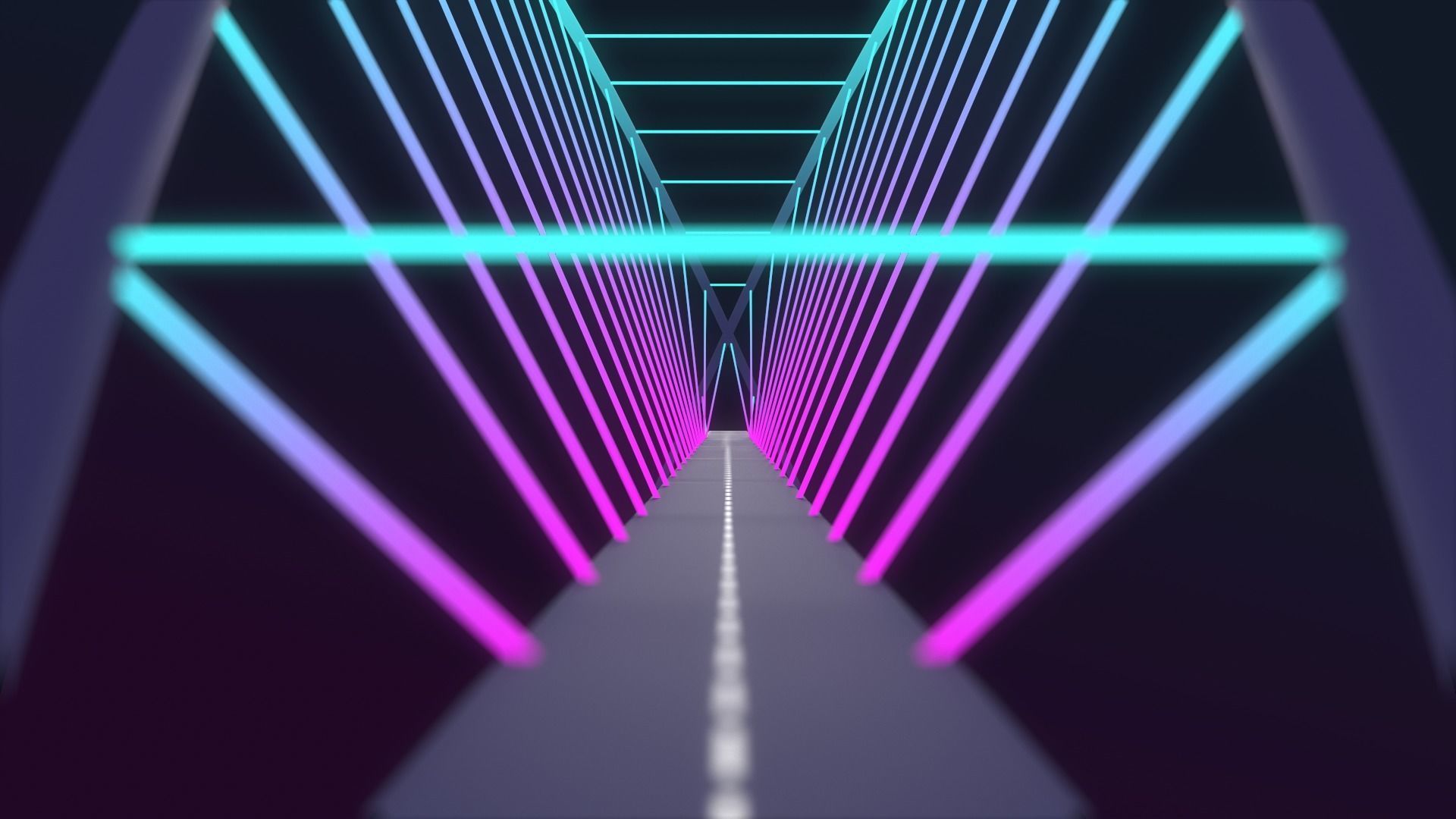 Neon Bridges Low-poly 3D model_15