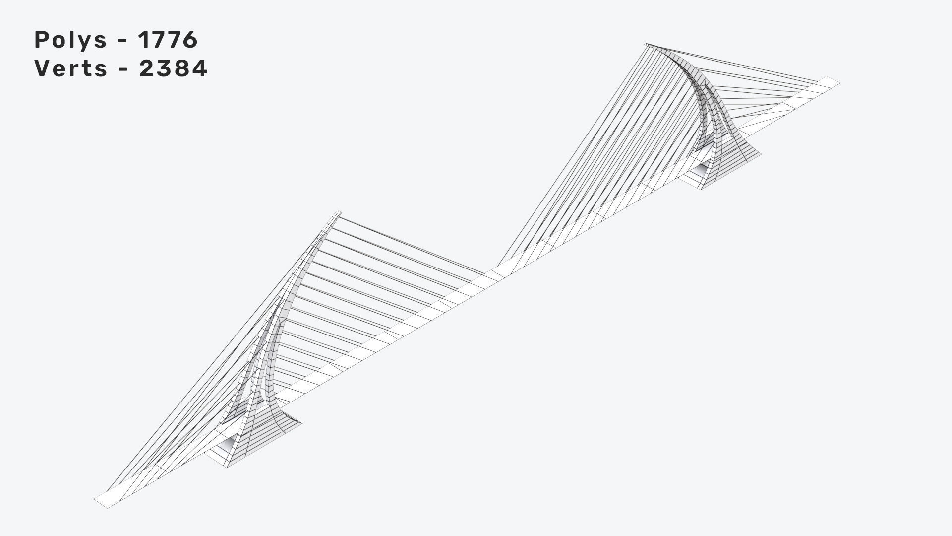 Neon Bridges Low-poly 3D model_40