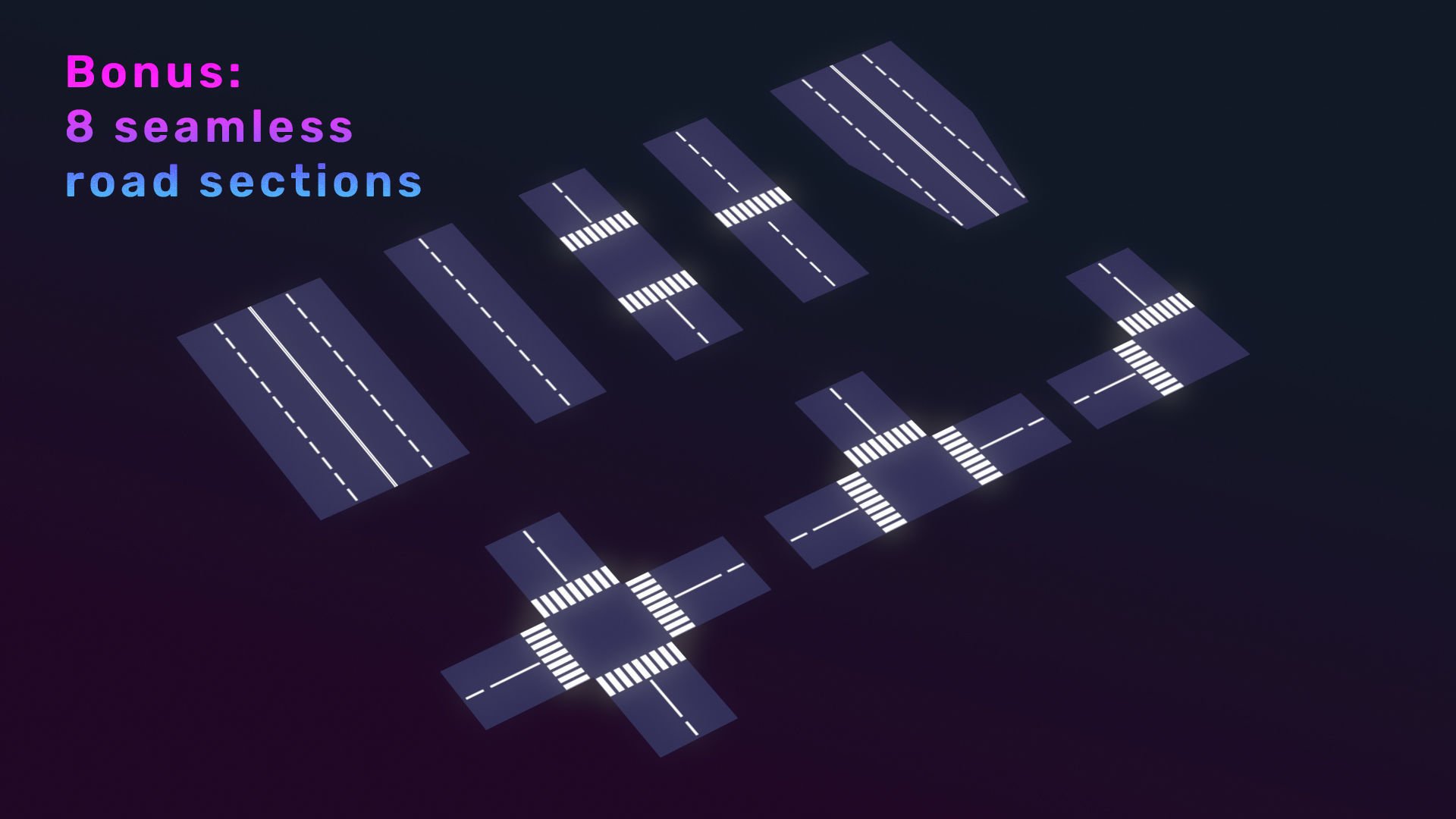 Neon Bridges Low-poly 3D model_31