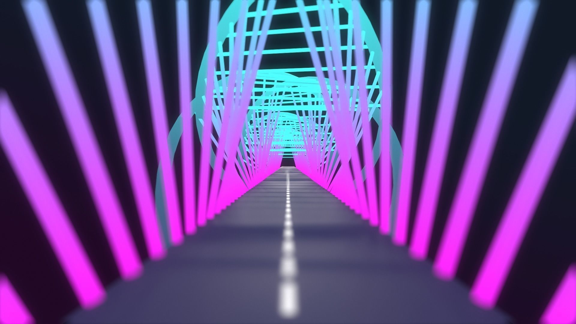 Neon Bridges Low-poly 3D model_21