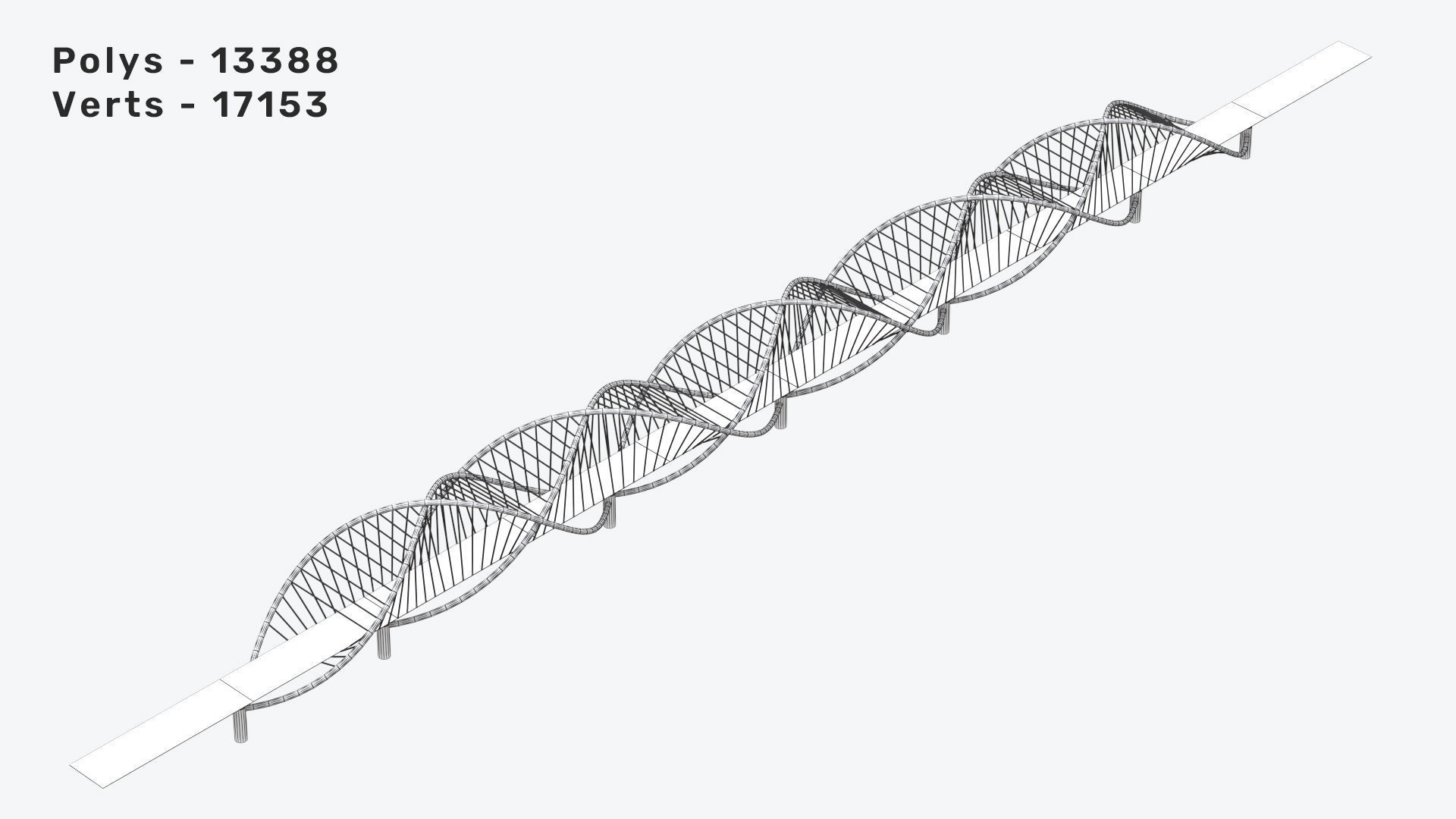 Neon Bridges Low-poly 3D model_38