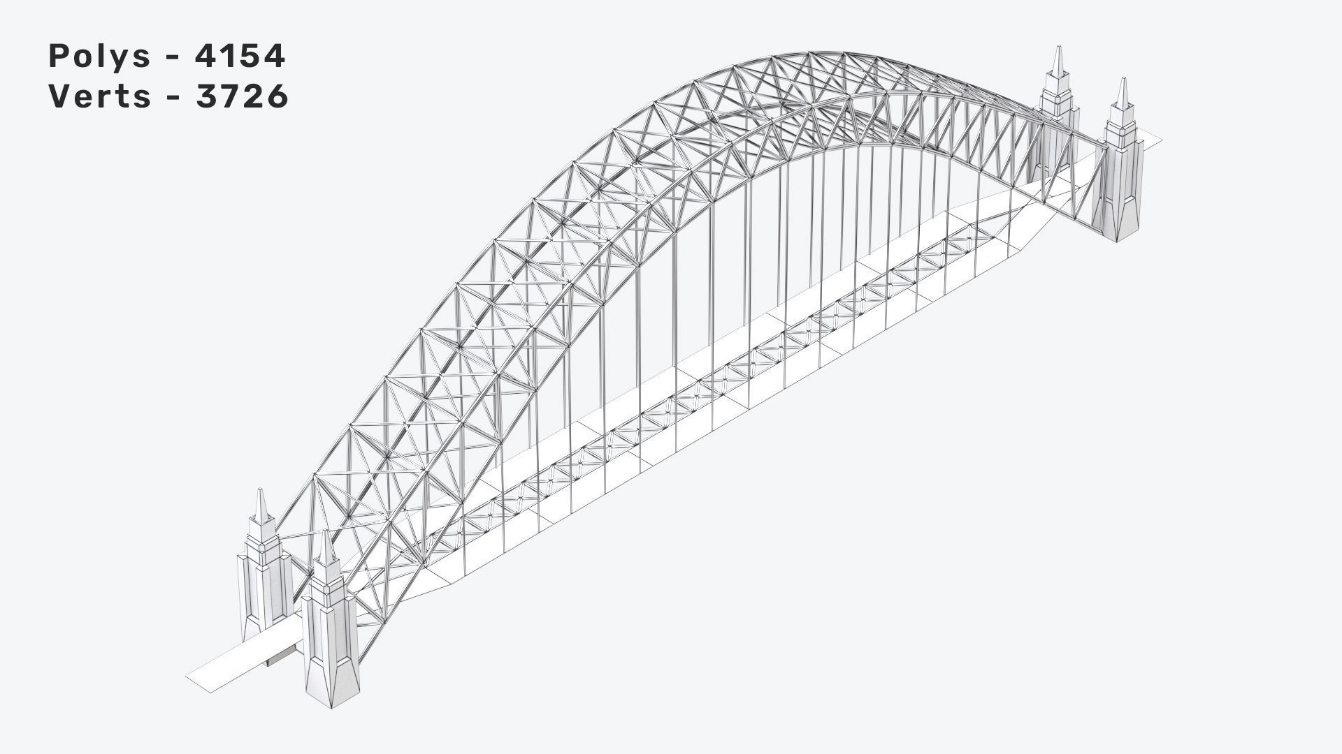 Neon Bridges Low-poly 3D model_39