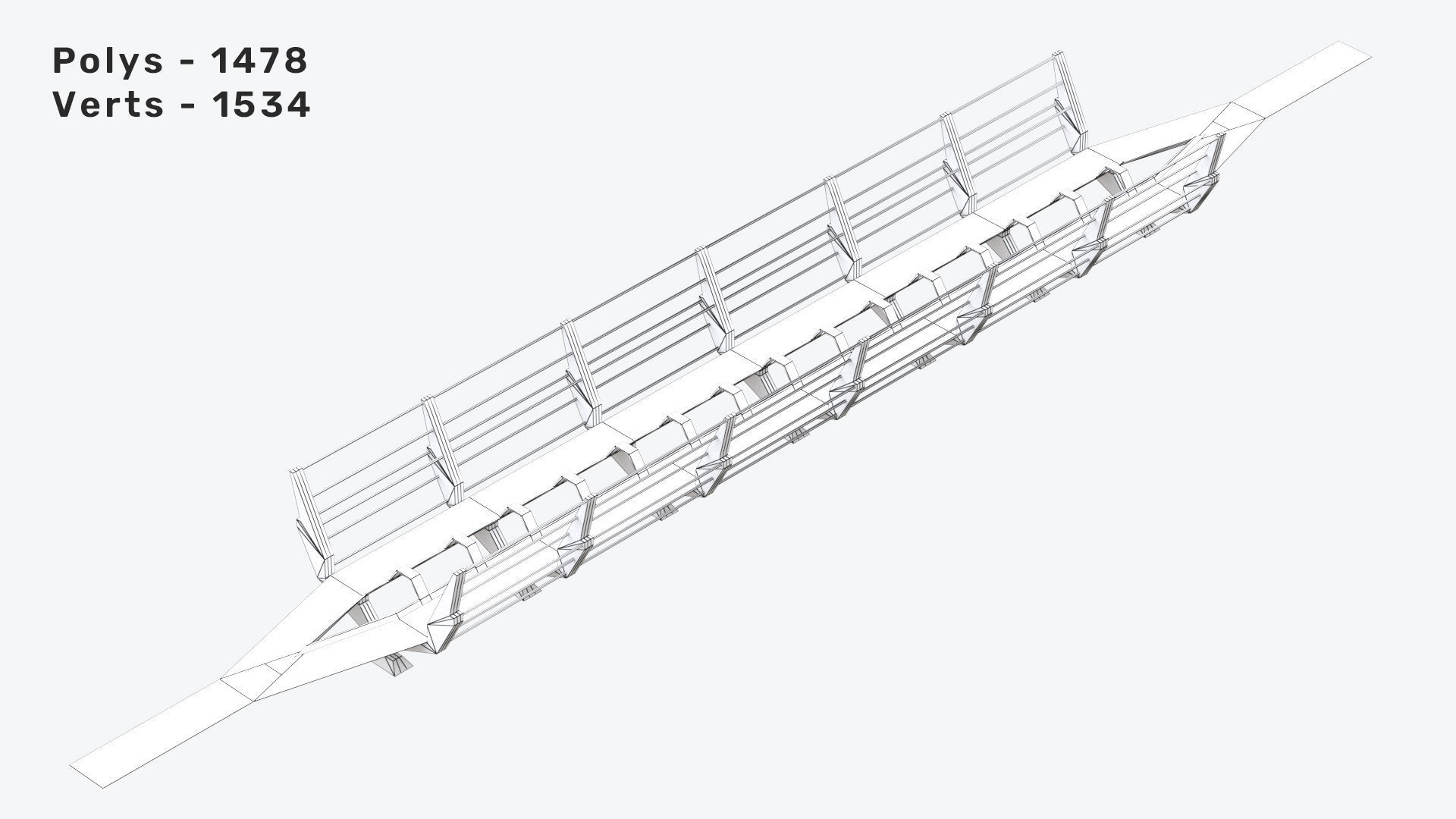 Neon Bridges Low-poly 3D model_37