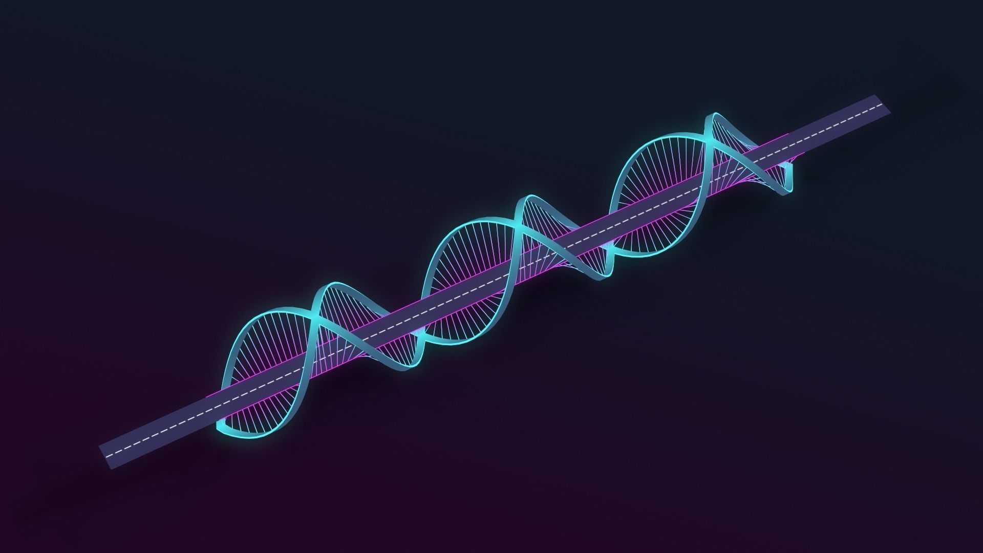 Neon Bridges Low-poly 3D model_8