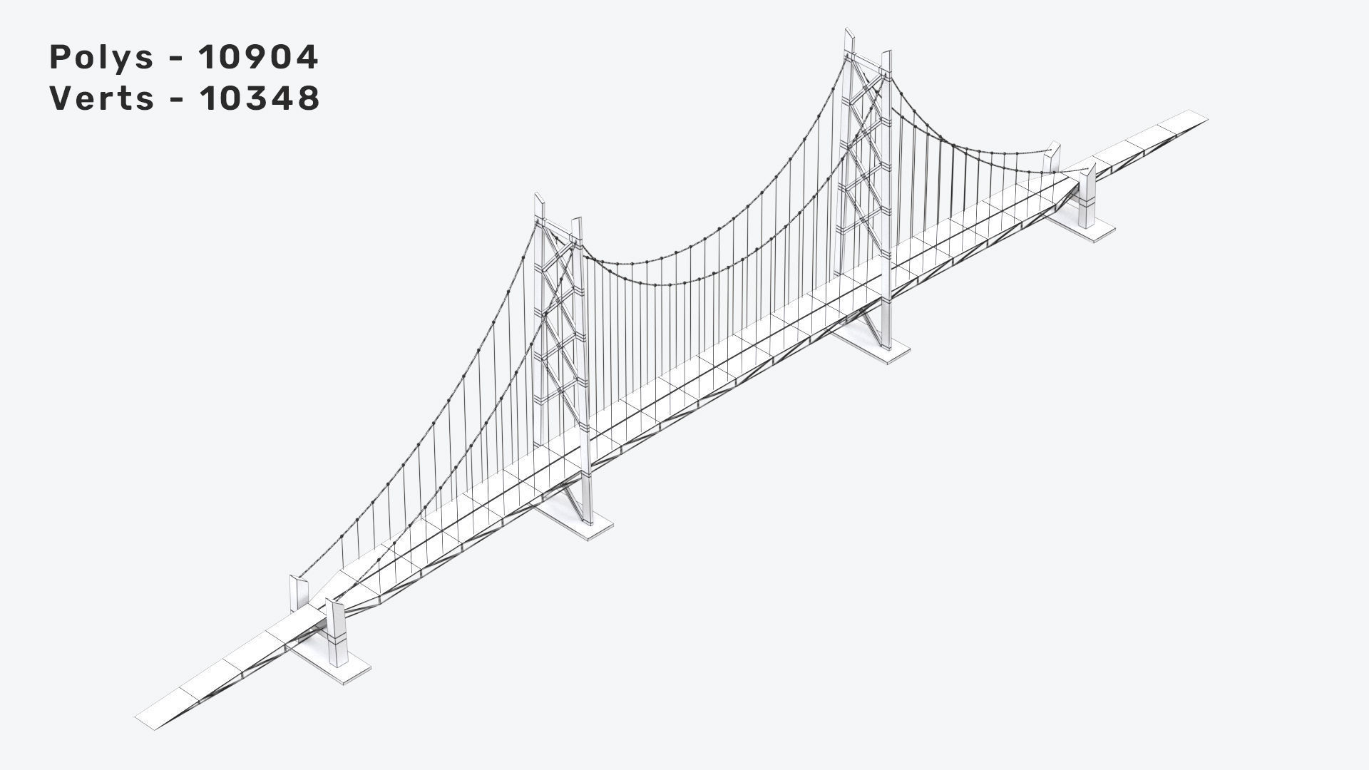 Neon Bridges Low-poly 3D model_41