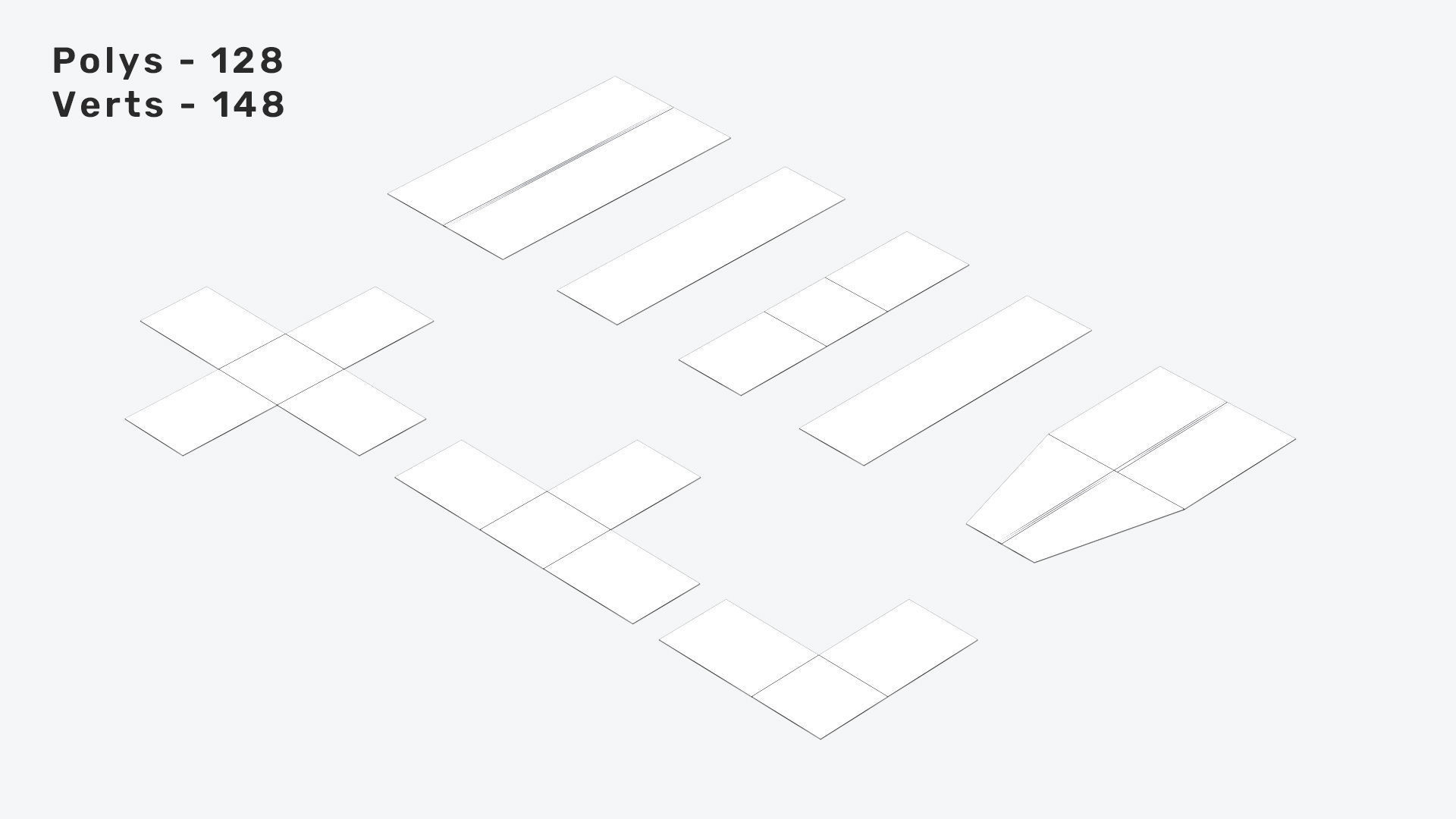 Neon Bridges Low-poly 3D model_42