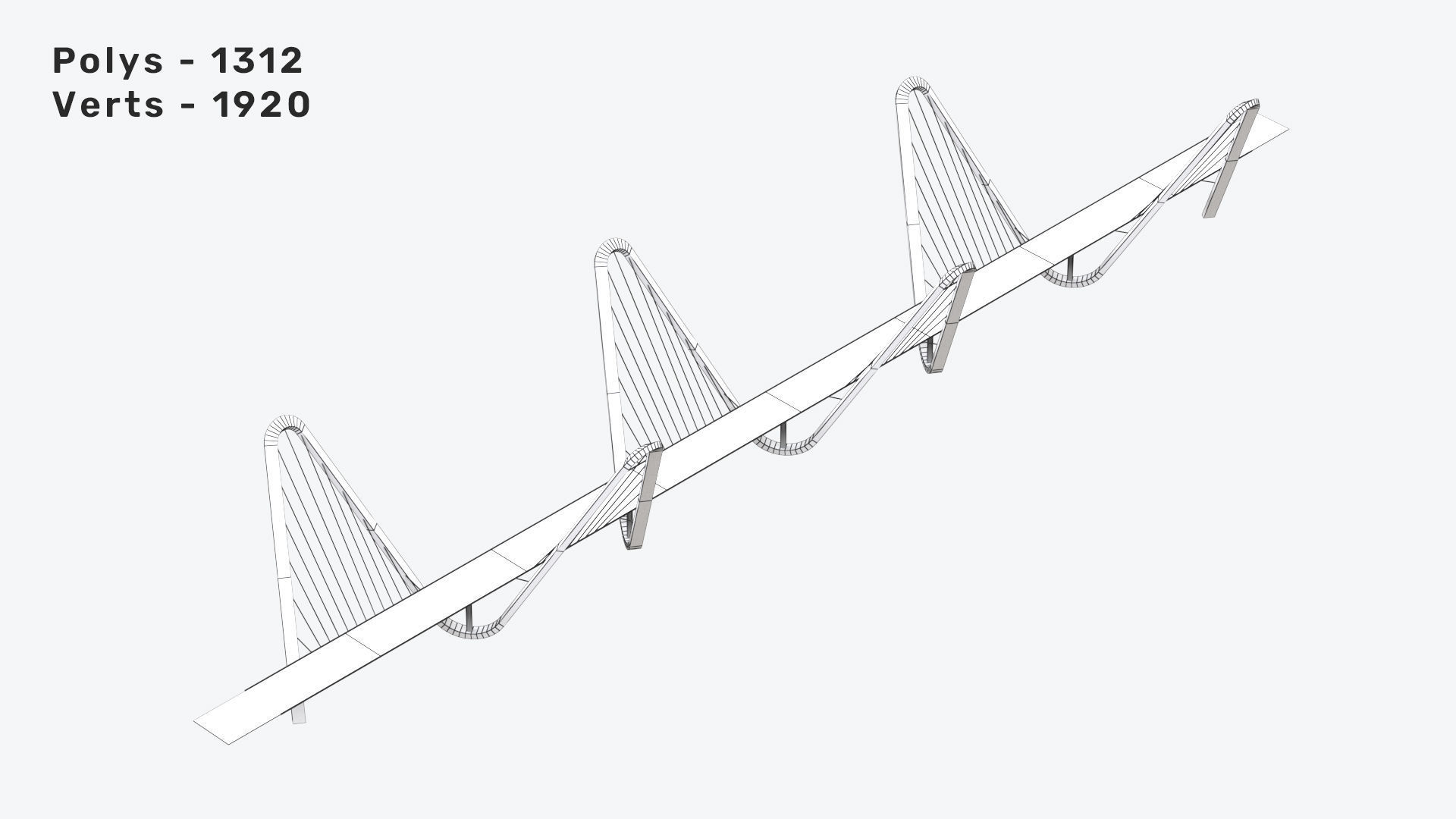 Neon Bridges Low-poly 3D model_32