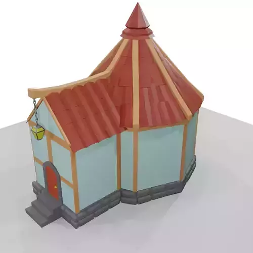 3d house model with roof