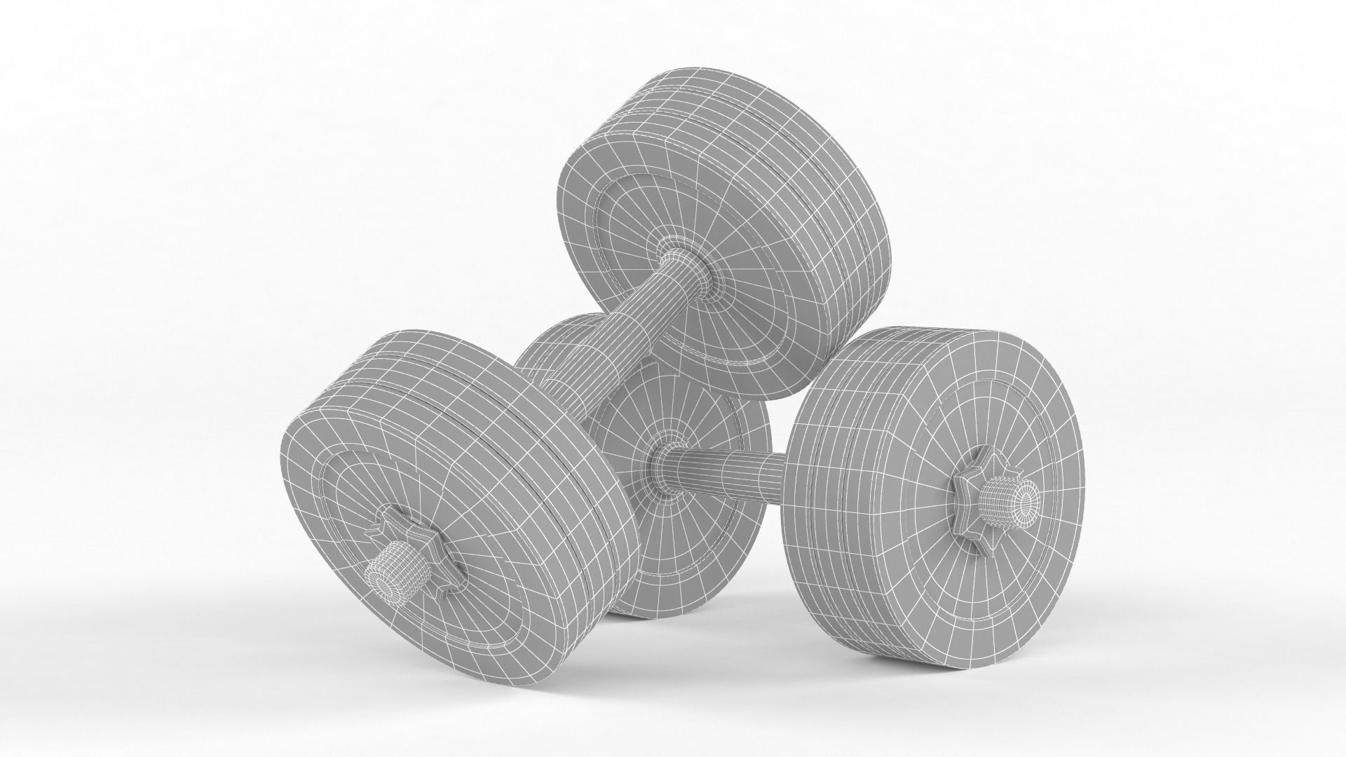 Protein with Dumbbell 3D model_11