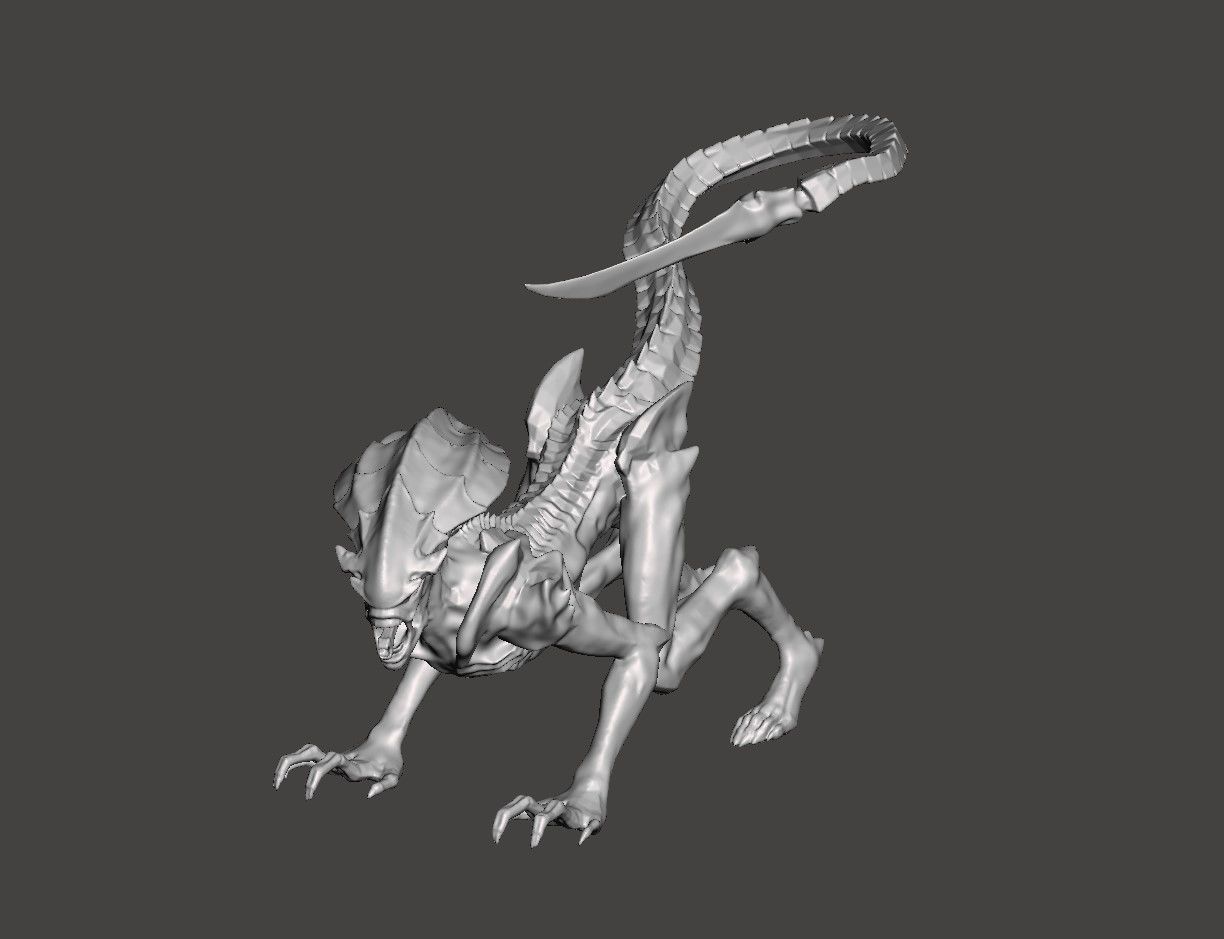 PROWLER XENOMORPH -ALIENS FIRETEAM ELITE STL FOR 3D PRINTING 3D print model_1