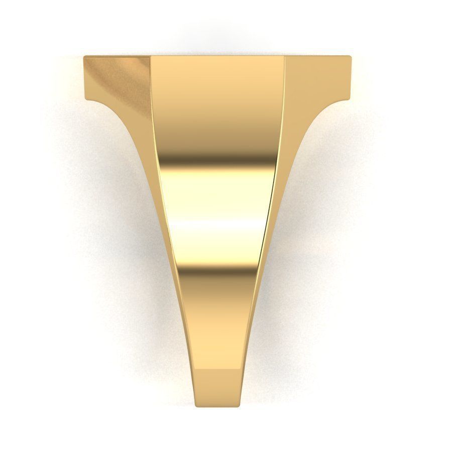 Signet rings set HEXAGON top 3D print model_12