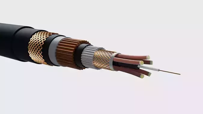 Cable inside view  3D model