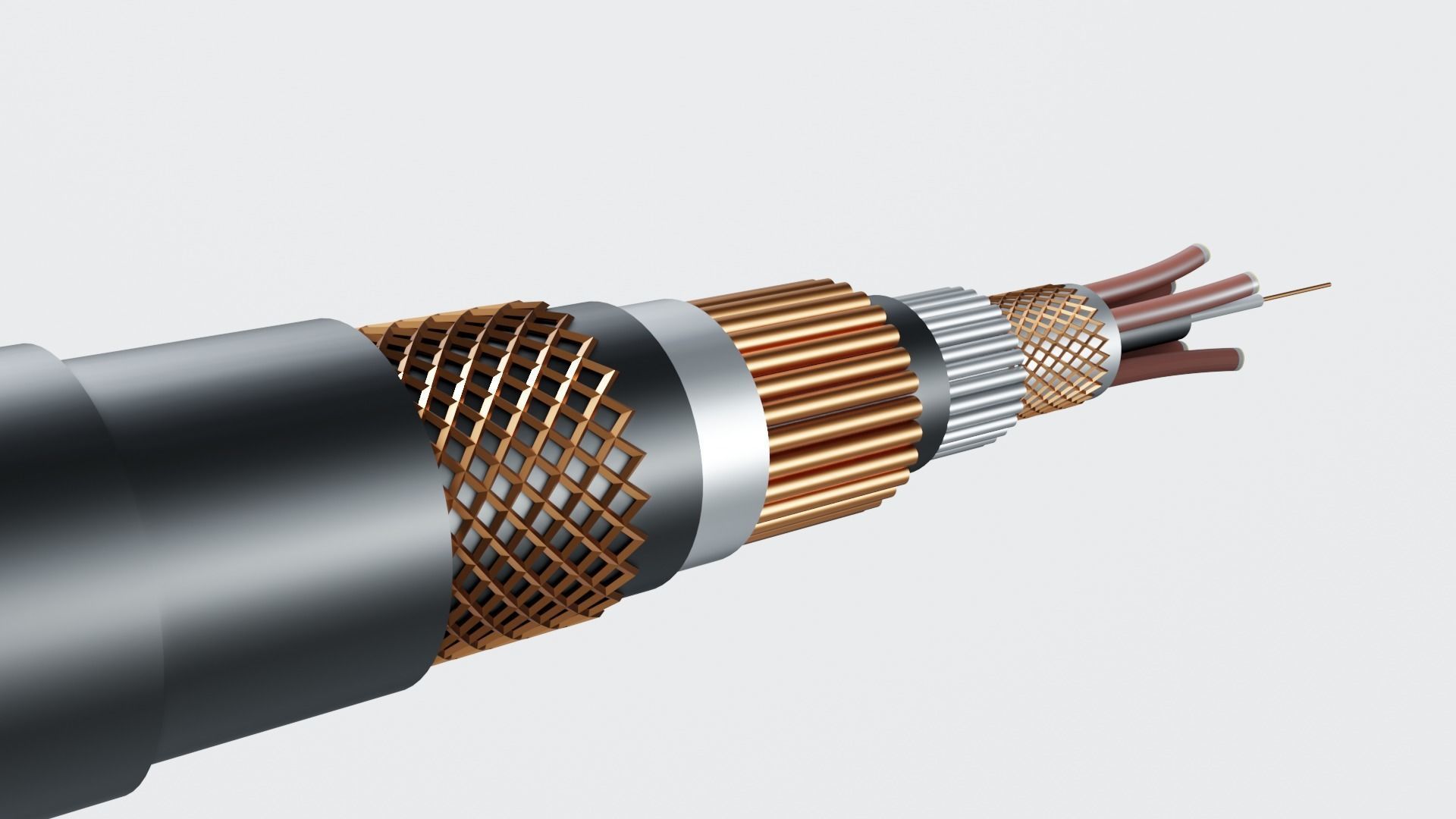 Cable inside view  3D model_2