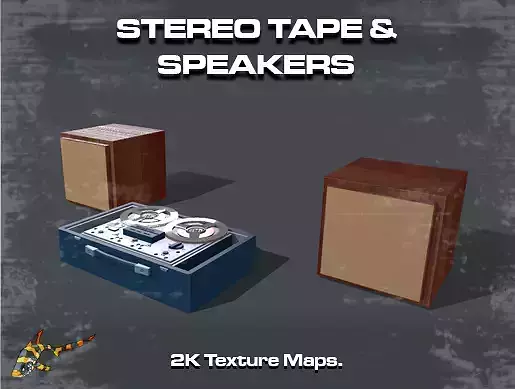 STEREO TAPE WITH SPEAKERS