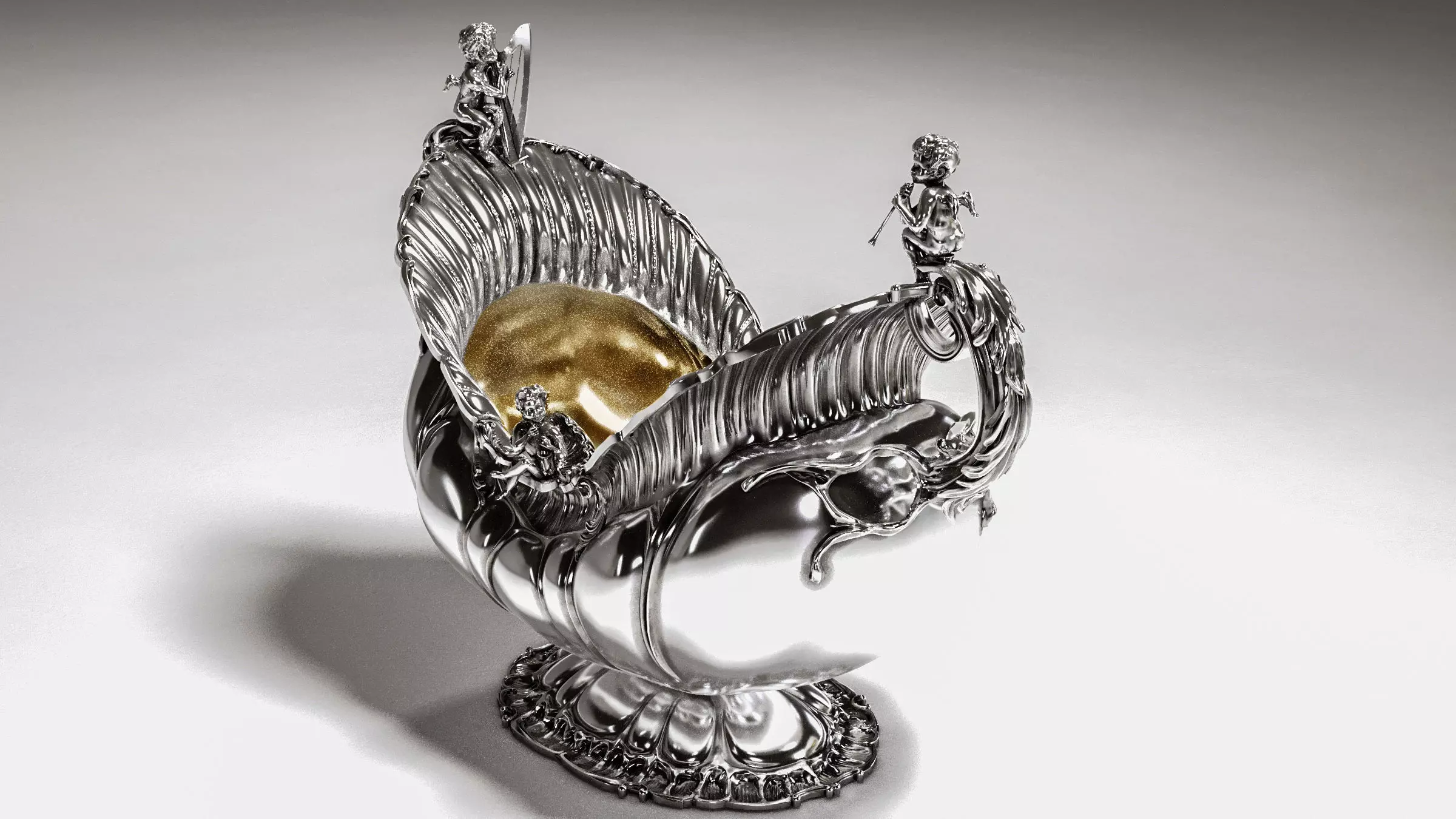 Classical Vase Bowl  with Cupid High-Poly 3d Print 3D print model_0