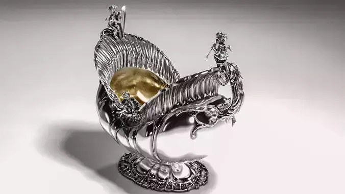 Classical Vase Bowl  with Cupid High-Poly 3d Print