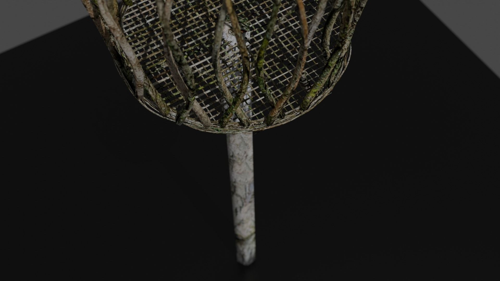 Forest - Wooden Street Lamp Lantern Low-poly 3D model_2