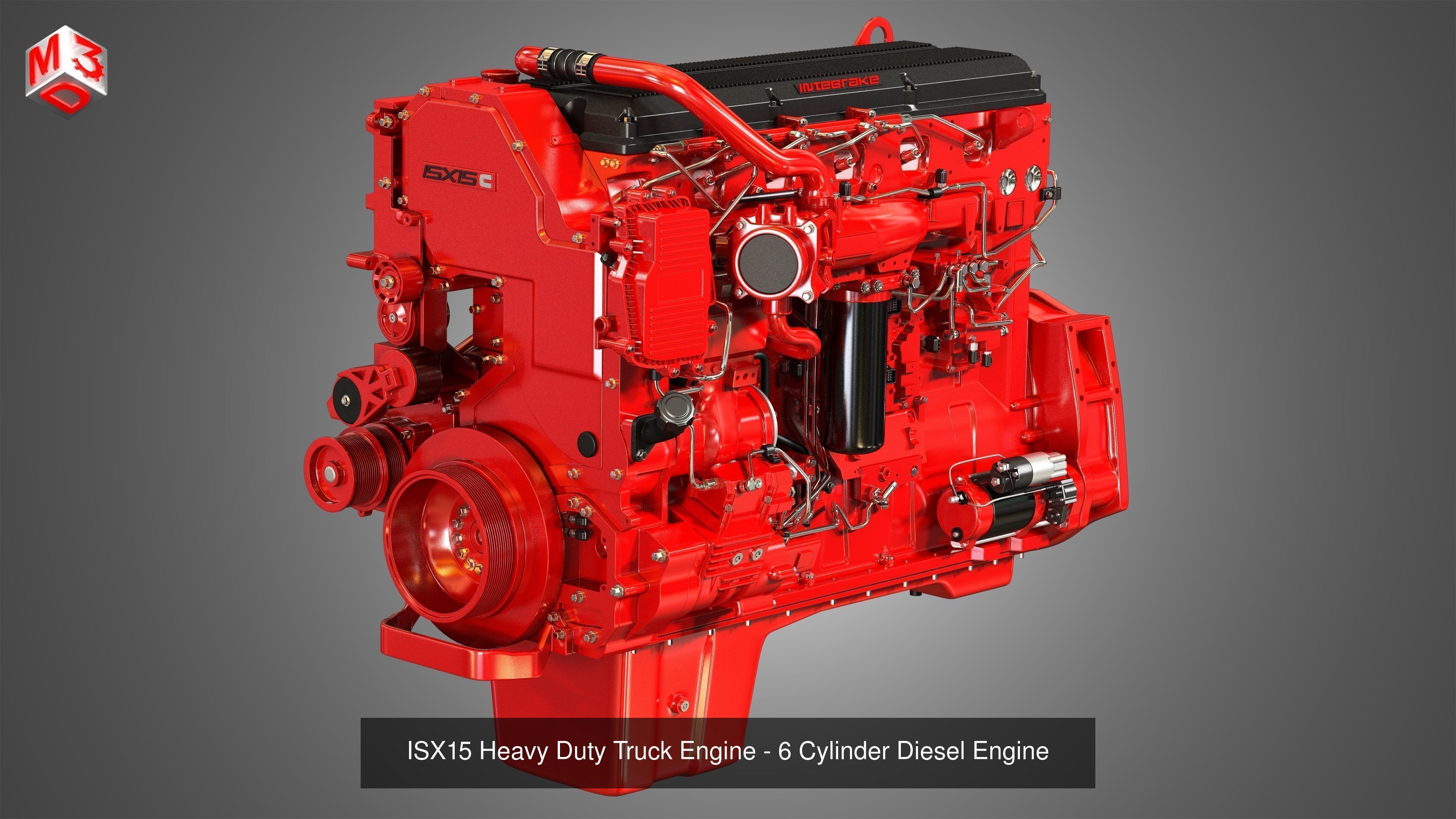 ISX15 - D13 Engines - 6Cylinder Truck Diesel Engines 2 in 1 3D Model Collection_2