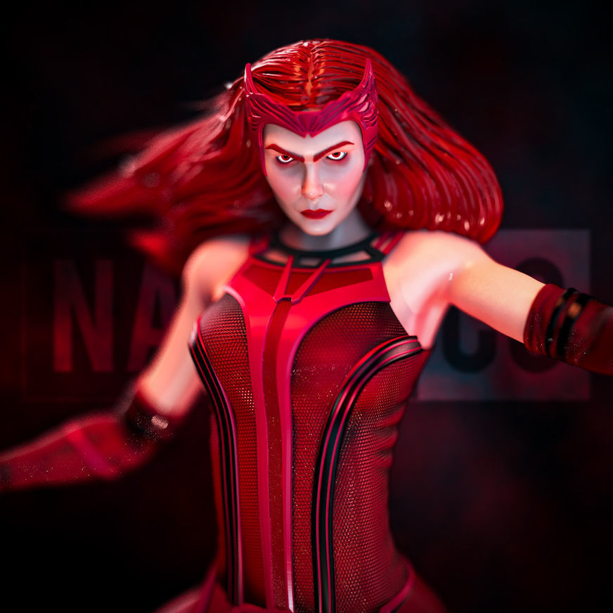 Fan Art Wanda - Scarlet Witch - Statue 3D print model_9