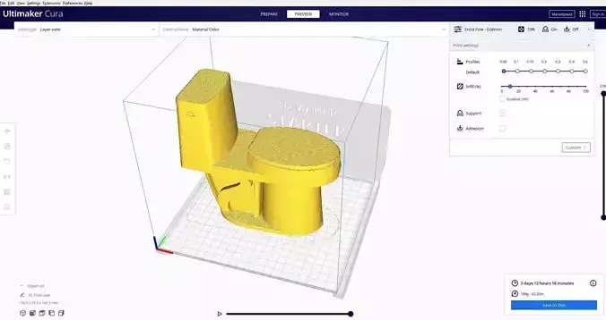 Toilet seat 3d printed 3D print model
