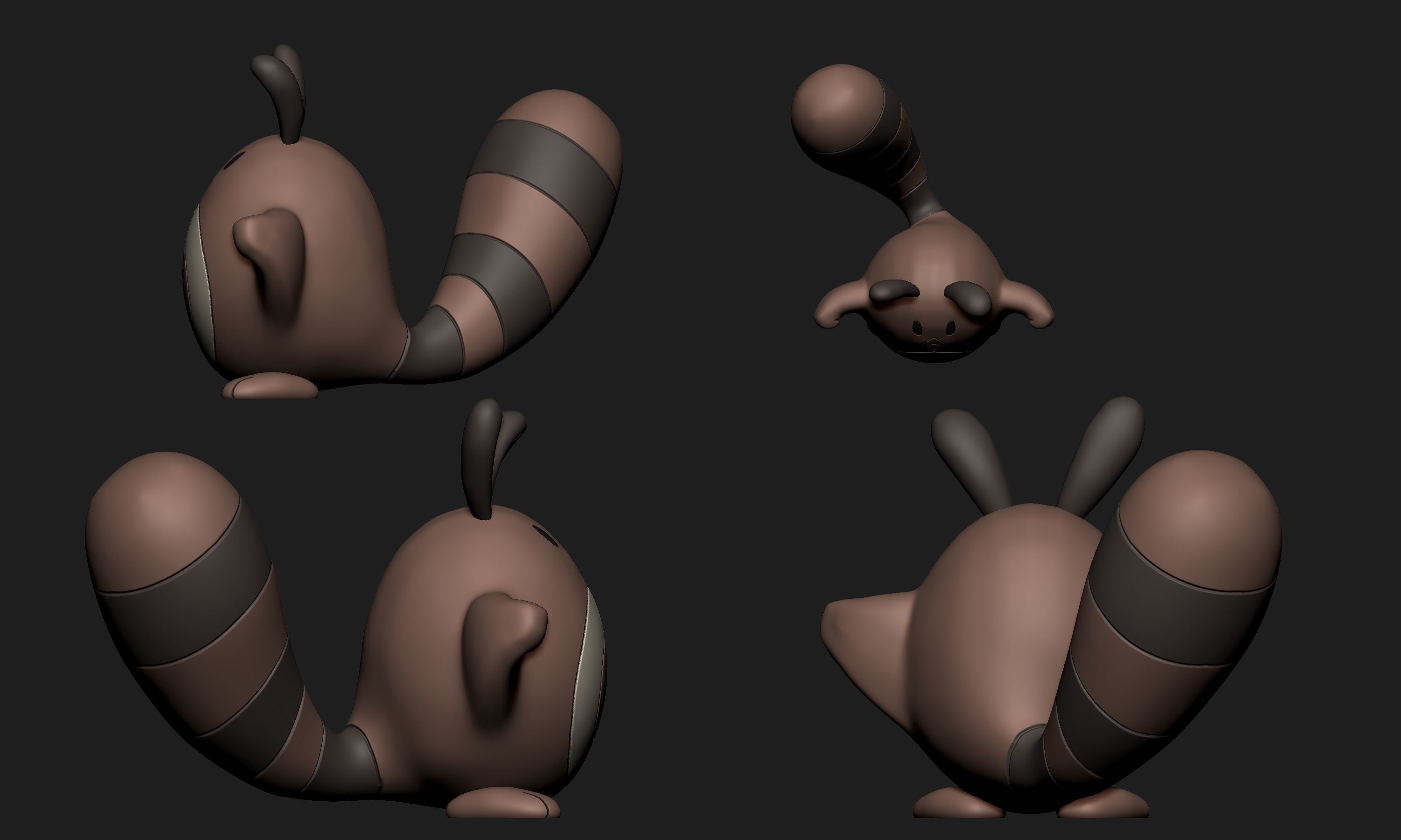 Pokemon - Sentret 3D print model_3