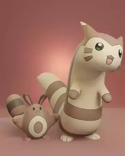 Pokemon - Sentret and Furret