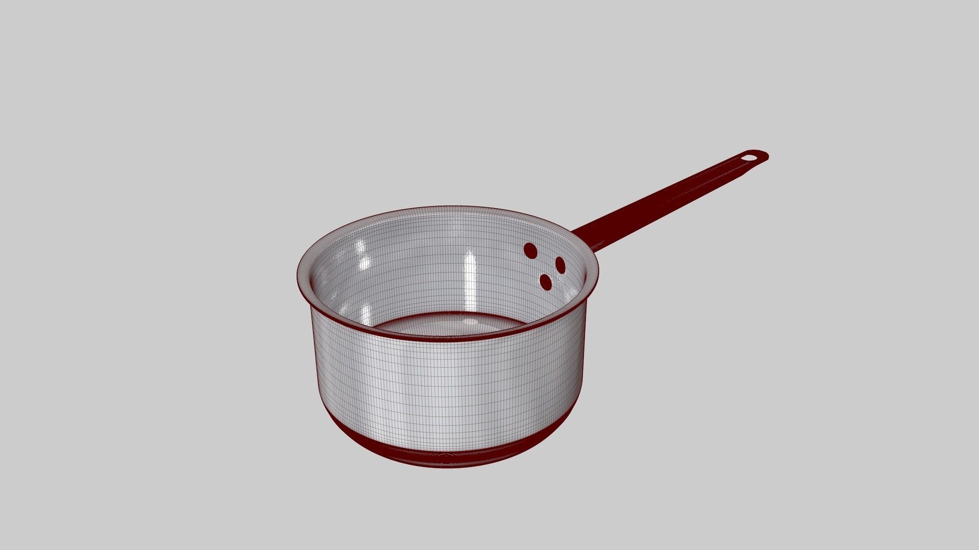 Saucepan stainless steel measuring cup 3D model_7