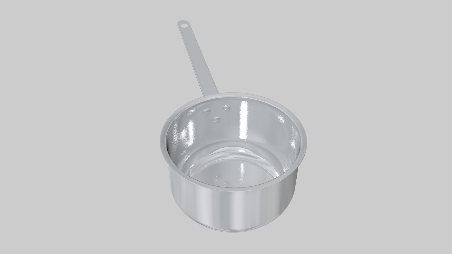 Saucepan stainless steel measuring cup 3D model_4