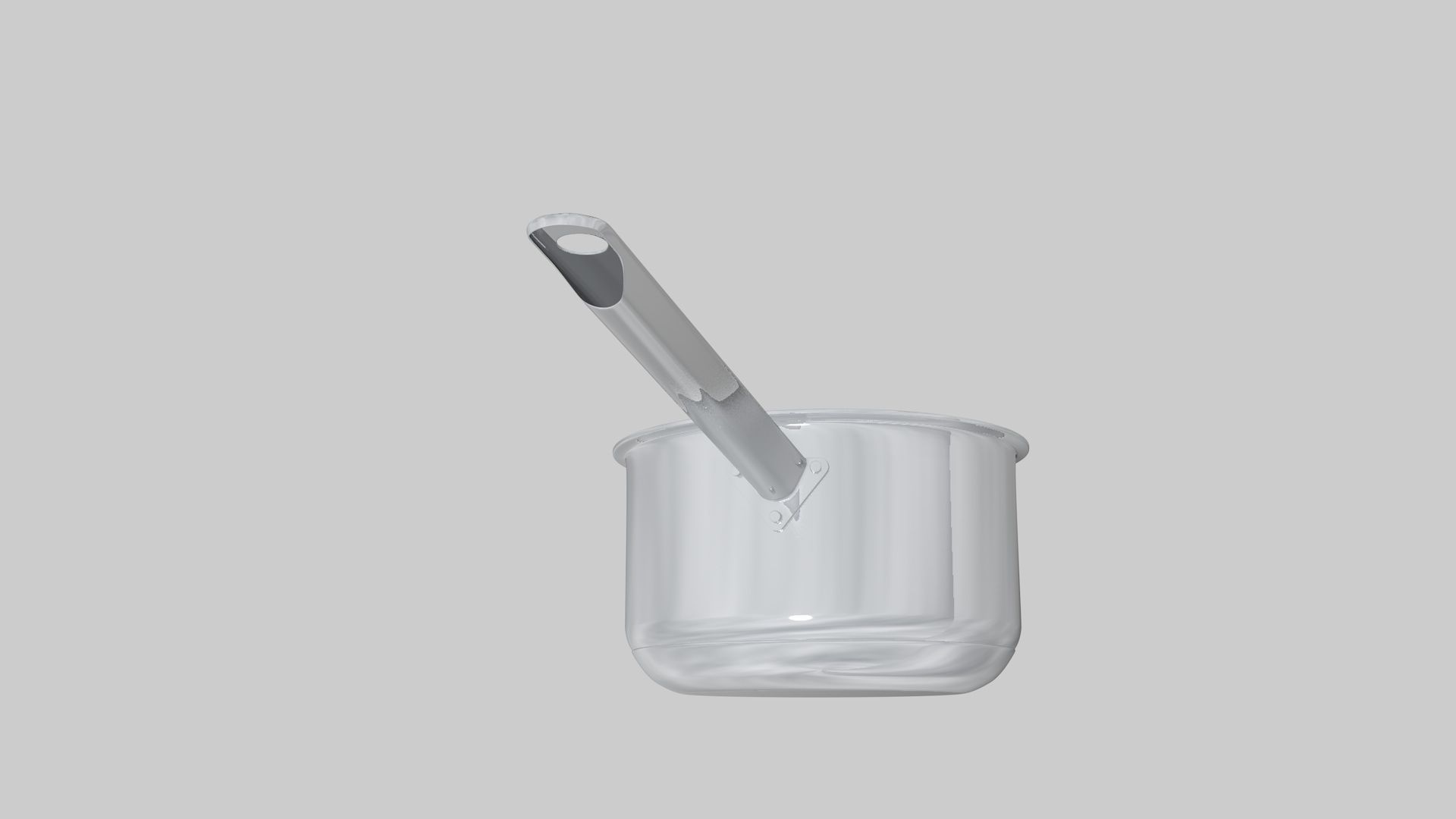 Saucepan stainless steel measuring cup 3D model_3