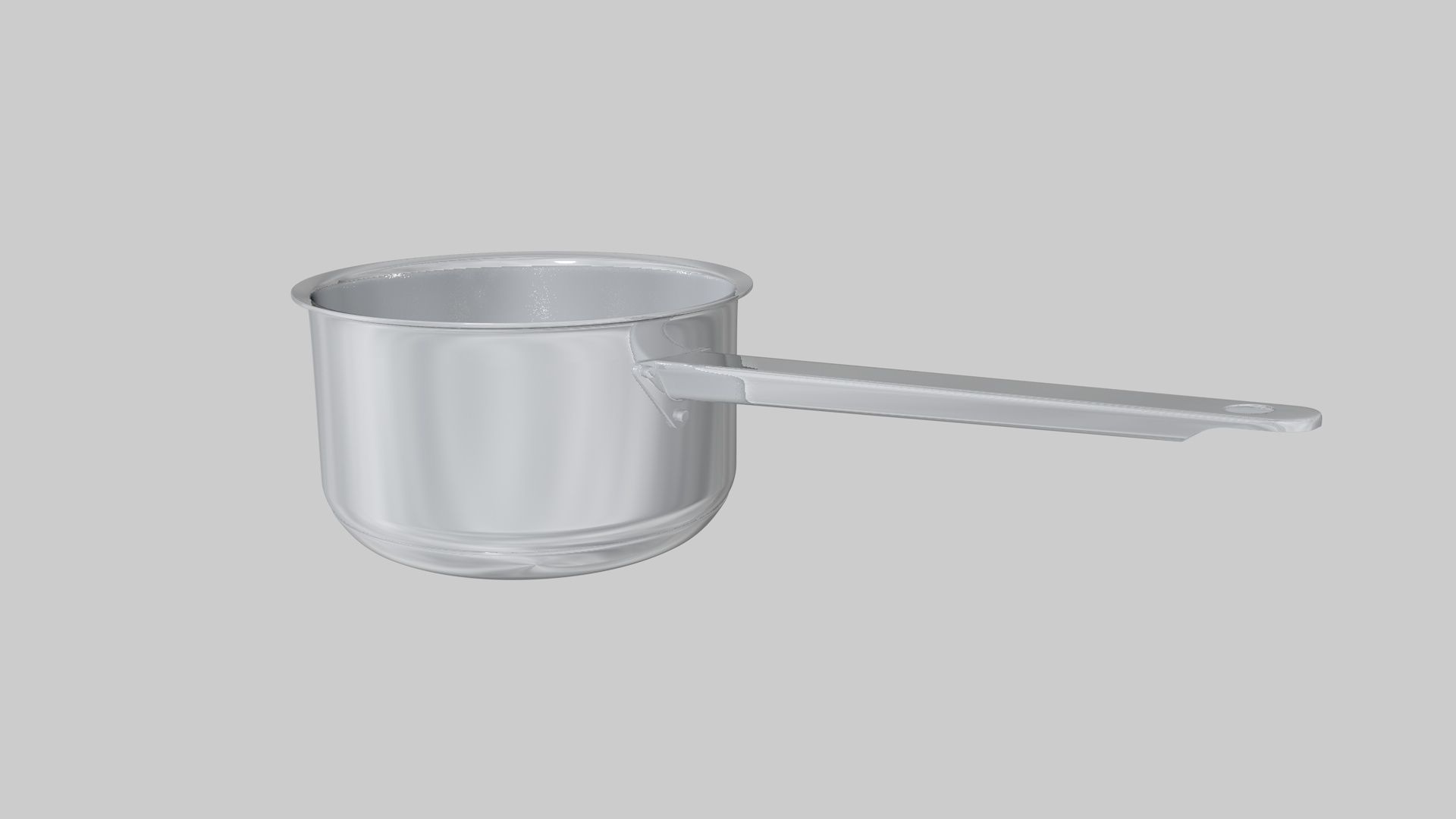 Saucepan stainless steel measuring cup 3D model_2
