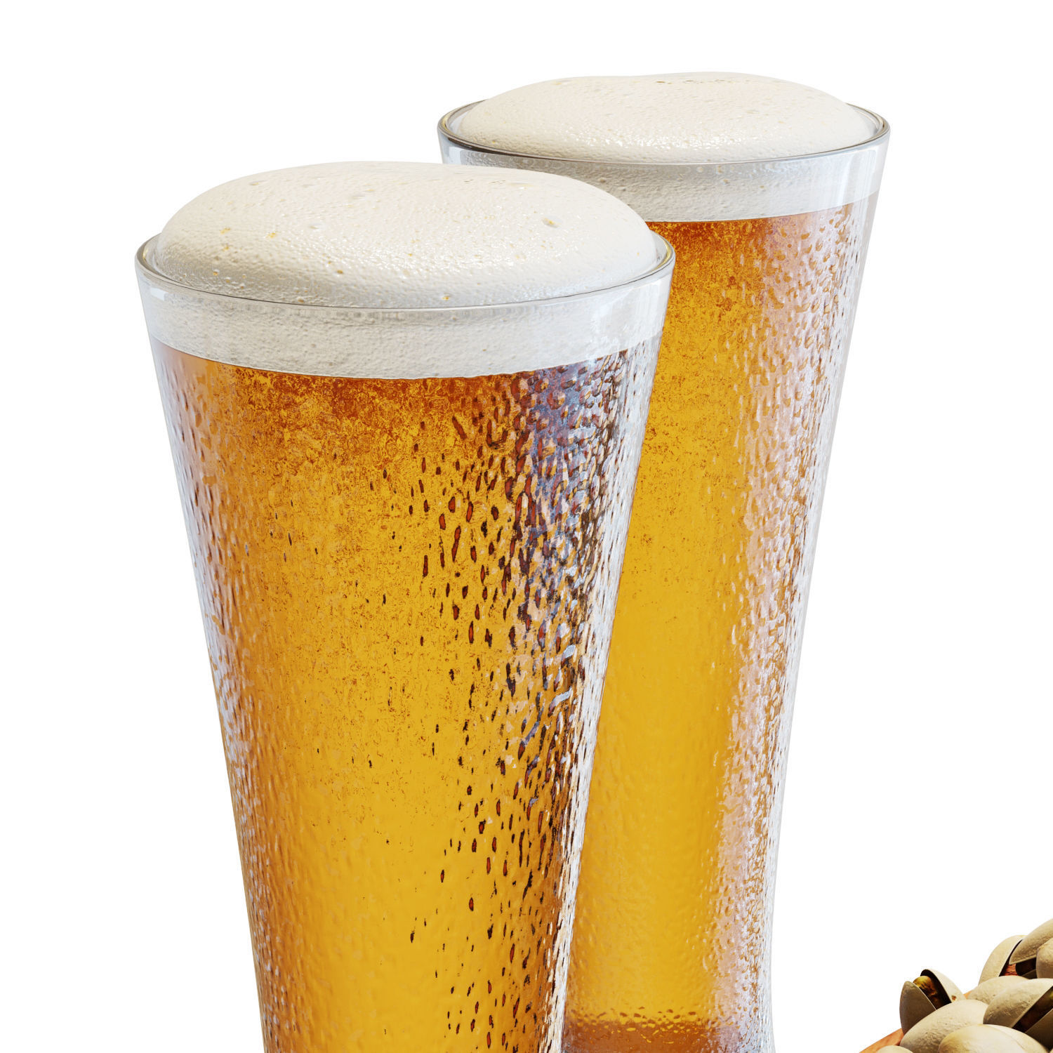 Food Set 20 - Pistachios and Beer 3D model_4