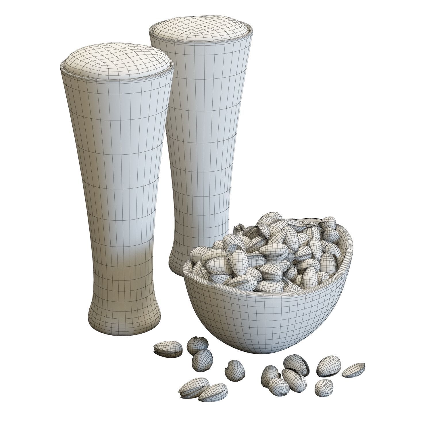 Food Set 20 - Pistachios and Beer 3D model_6