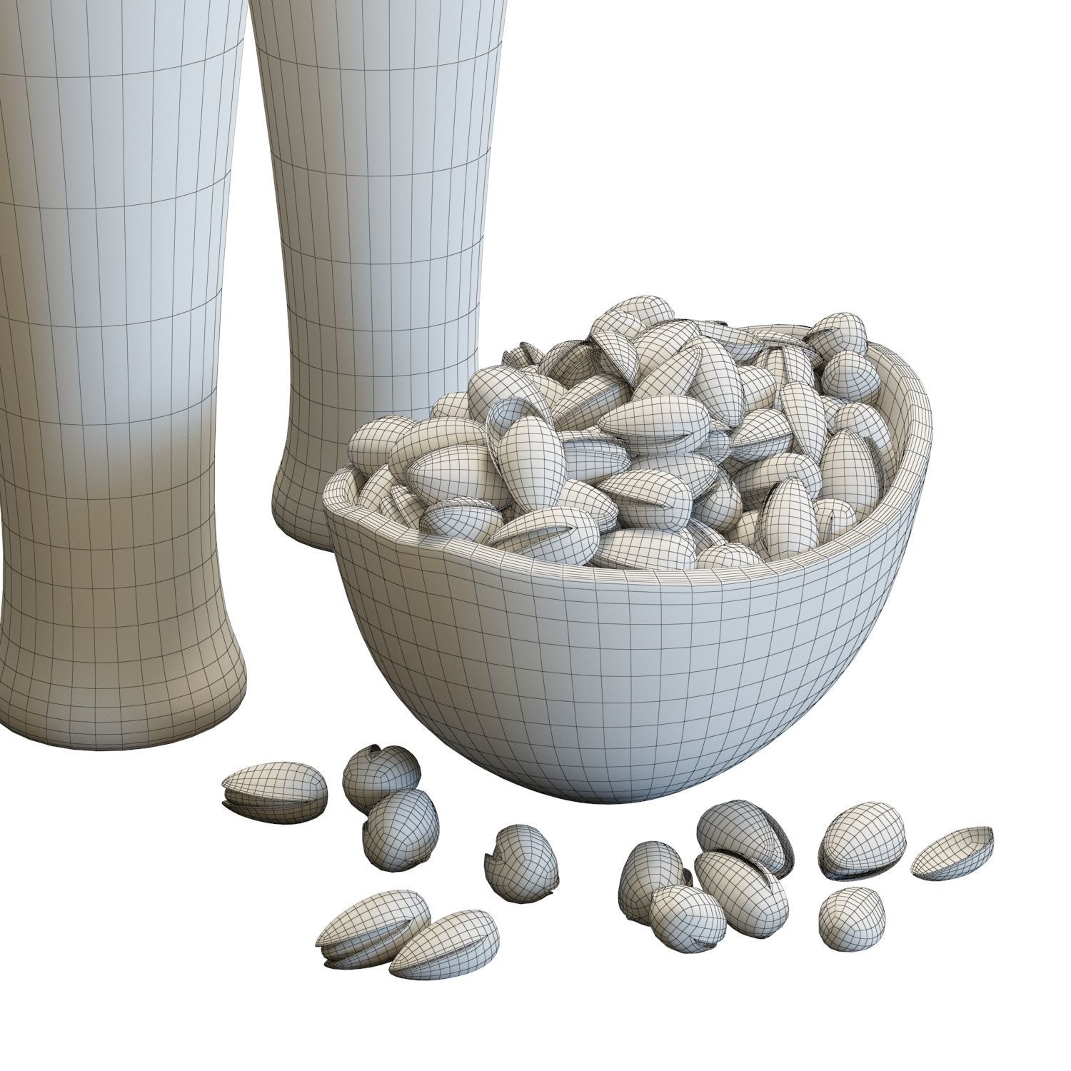 Food Set 20 - Pistachios and Beer 3D model_9