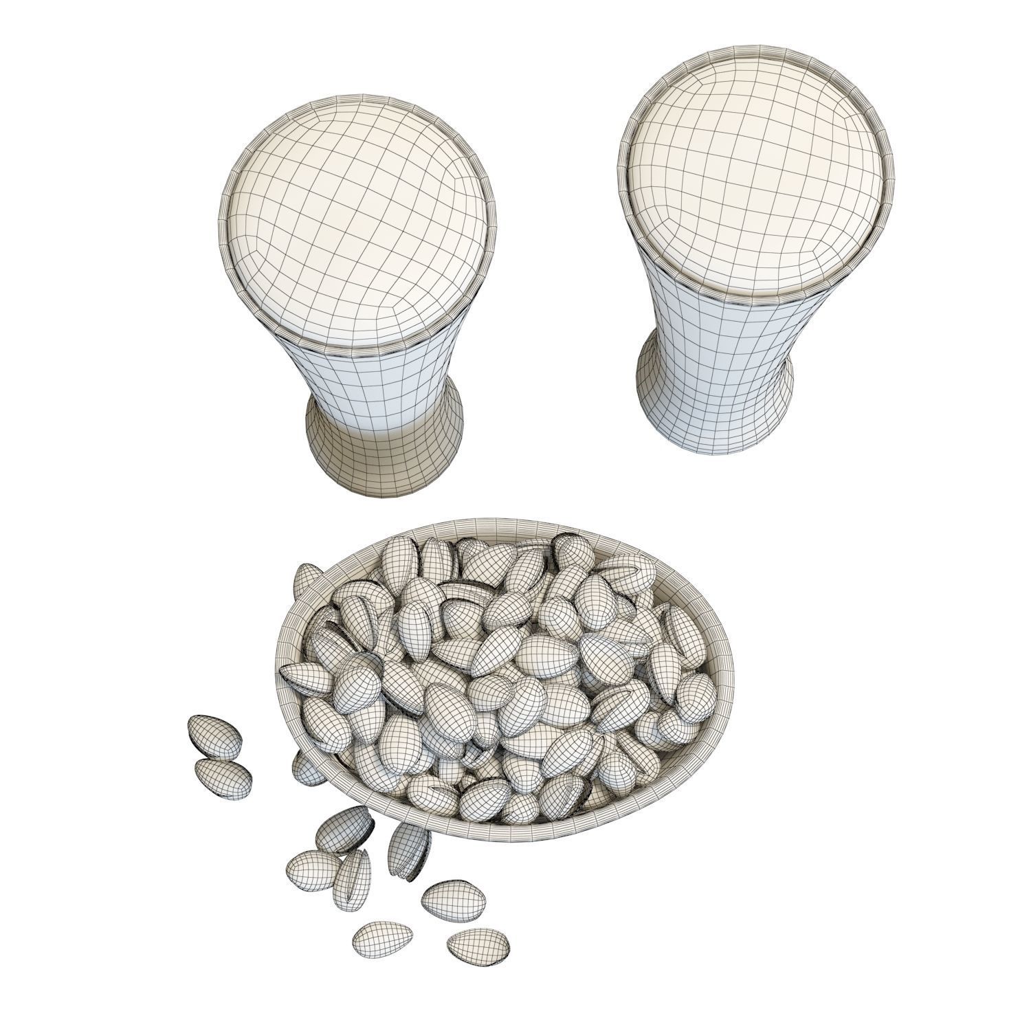 Food Set 20 - Pistachios and Beer 3D model_8