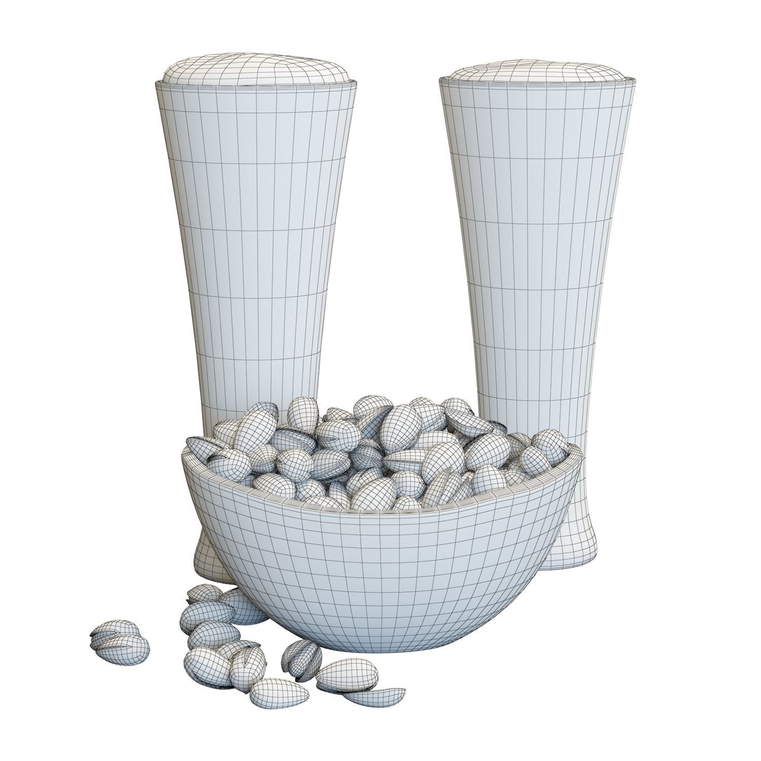 Food Set 20 - Pistachios and Beer 3D model_7