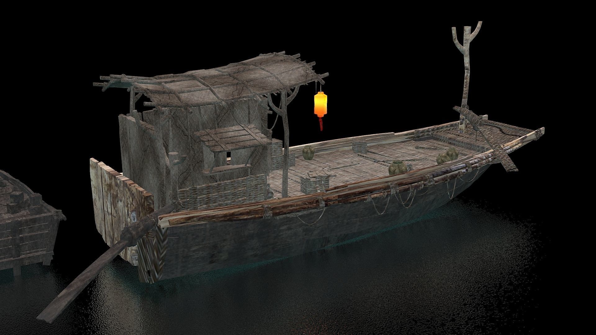 Chinese fishing boat 3D model_1