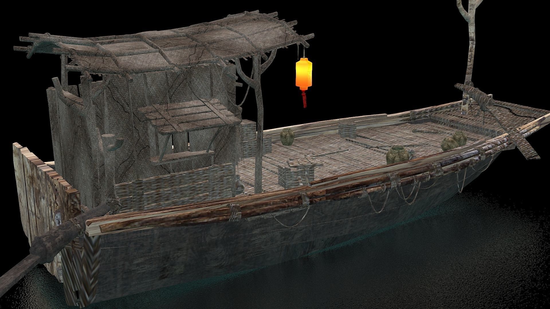 Chinese fishing boat 3D model_3