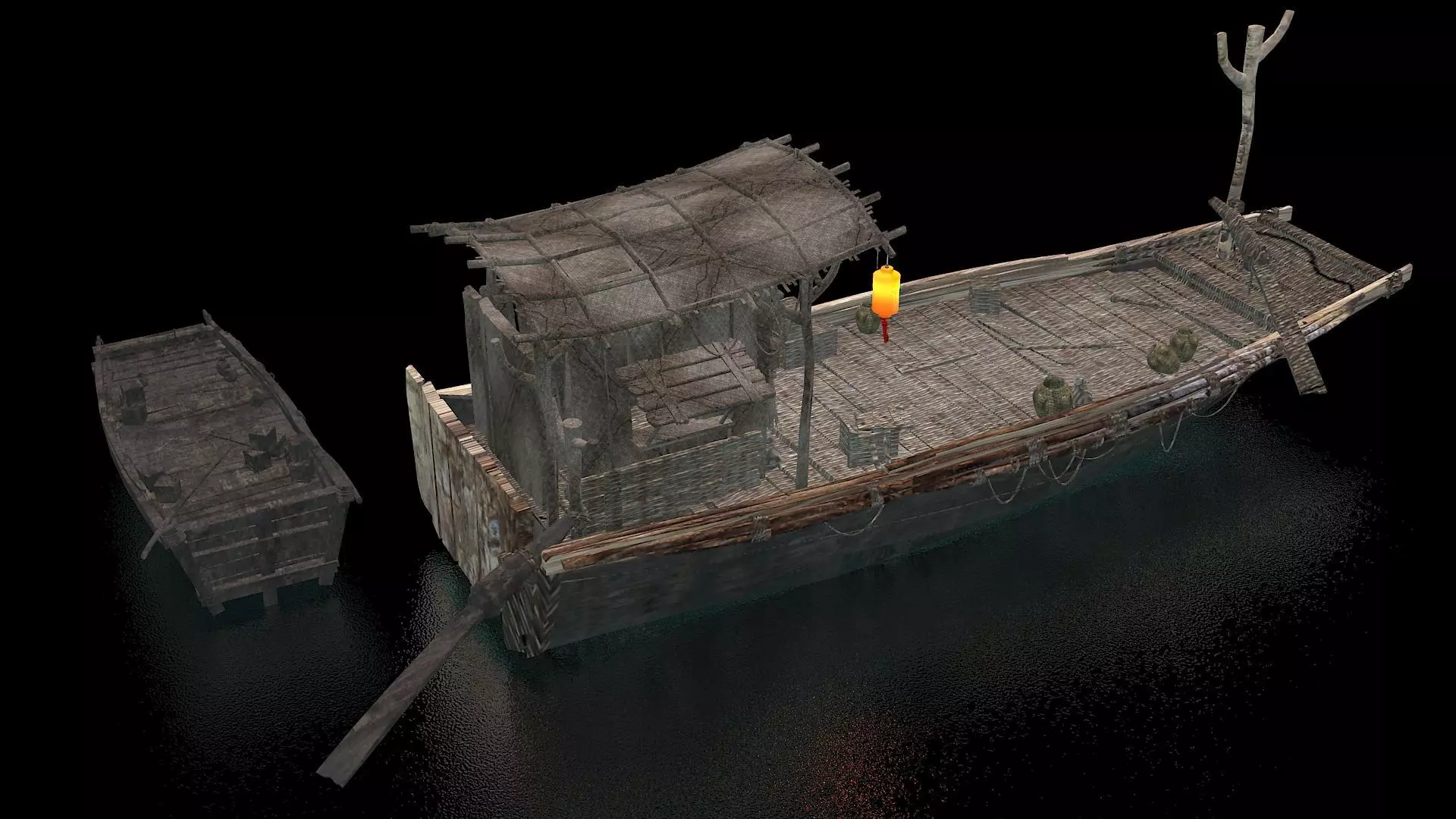 Chinese fishing boat 3D model_0