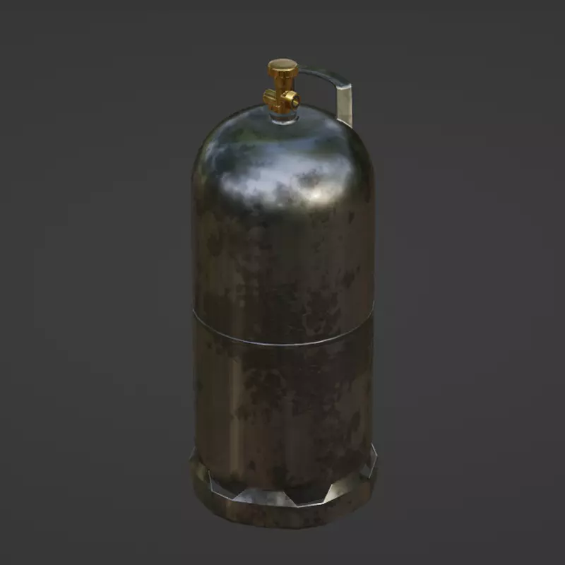 Gas Bottle 3D Model Free 3D model