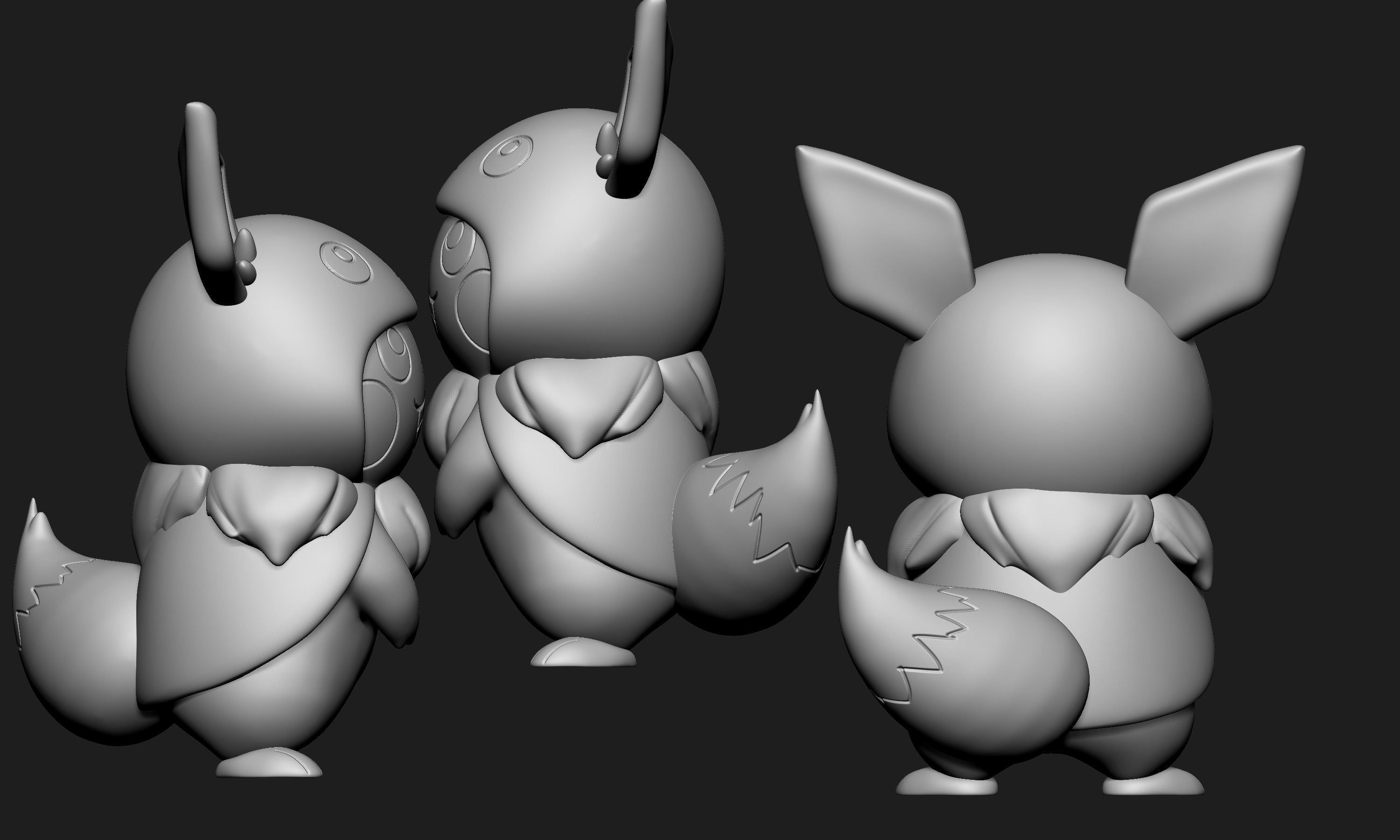 Pokemon - Pikachu Cosplay Eevee Free 3D print model_7