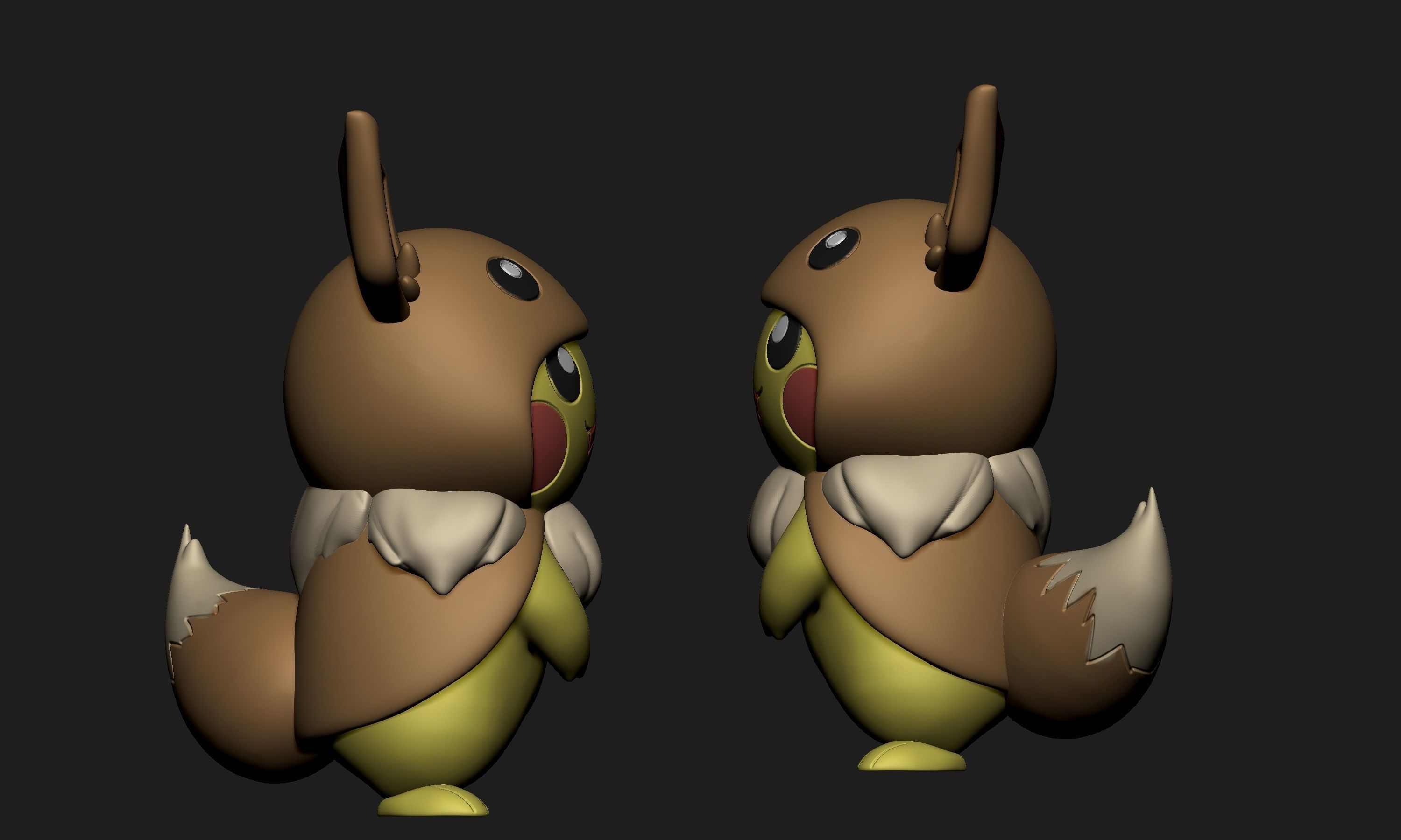 Pokemon - Pikachu Cosplay Eevee Free 3D print model_4