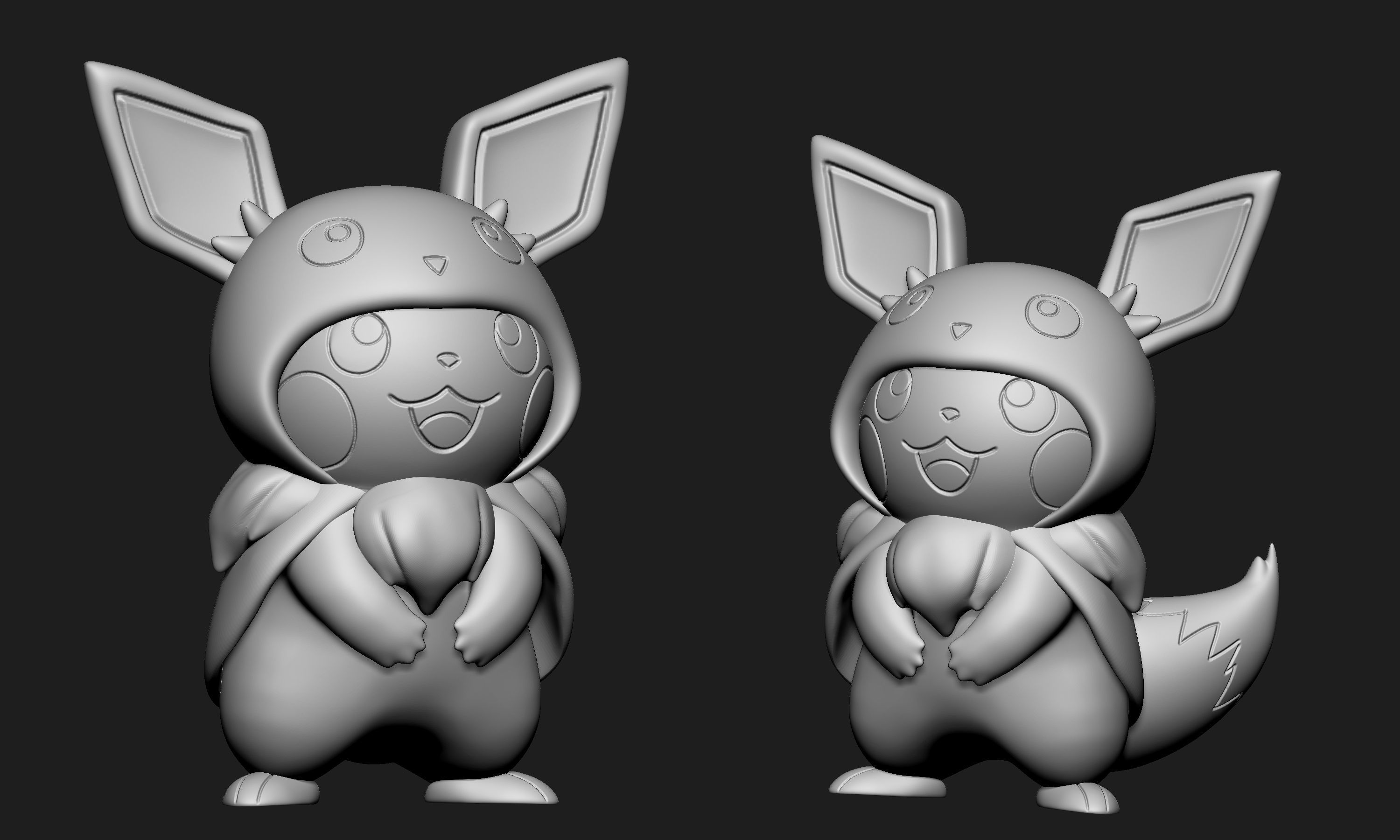 Pokemon - Pikachu Cosplay Eevee Free 3D print model_6