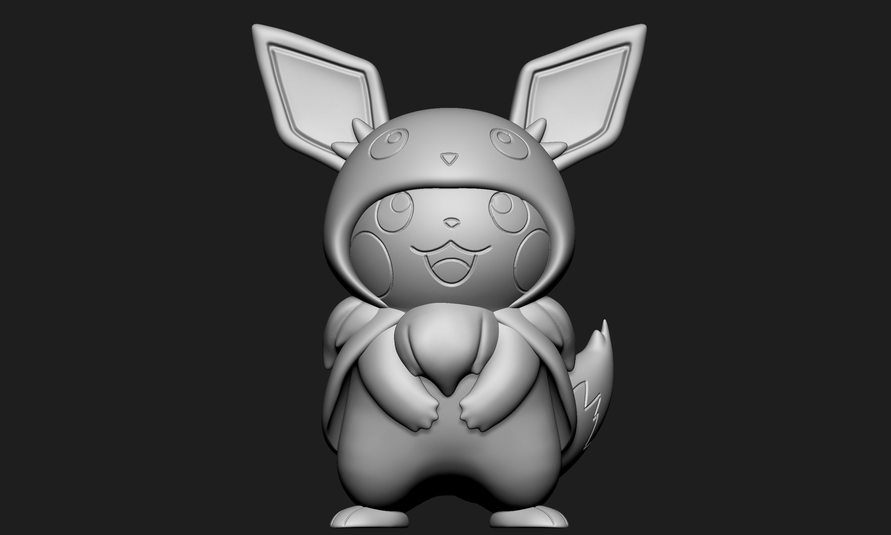 Pokemon - Pikachu Cosplay Eevee Free 3D print model_5